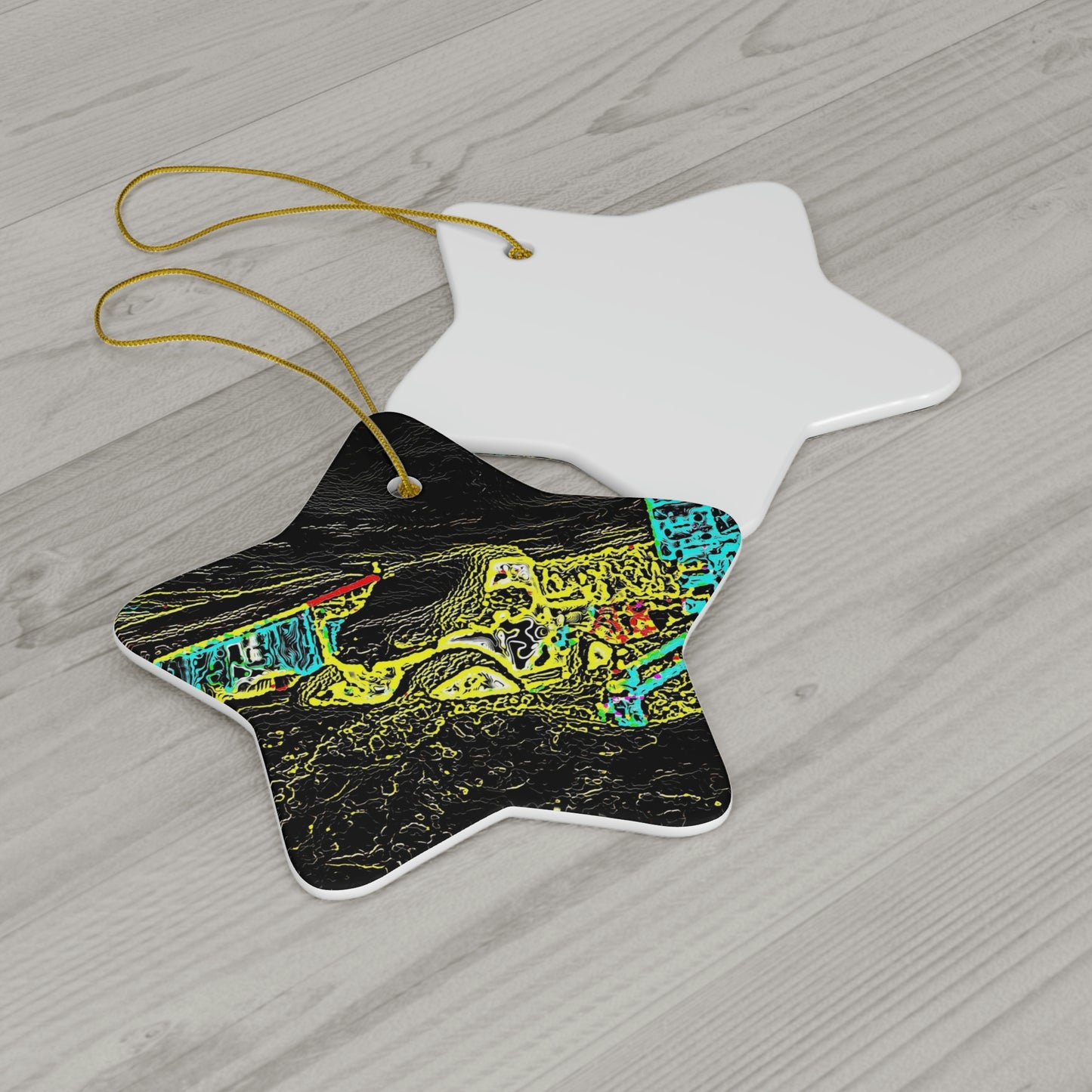 Ceramic Ornament, 4 Shapes ... "Snow Vehicle In Snow Storm At-Rest" ... Circa 12Mar23 ... Central Idaho ... 18-Hours Rendering Time: Original Works ...