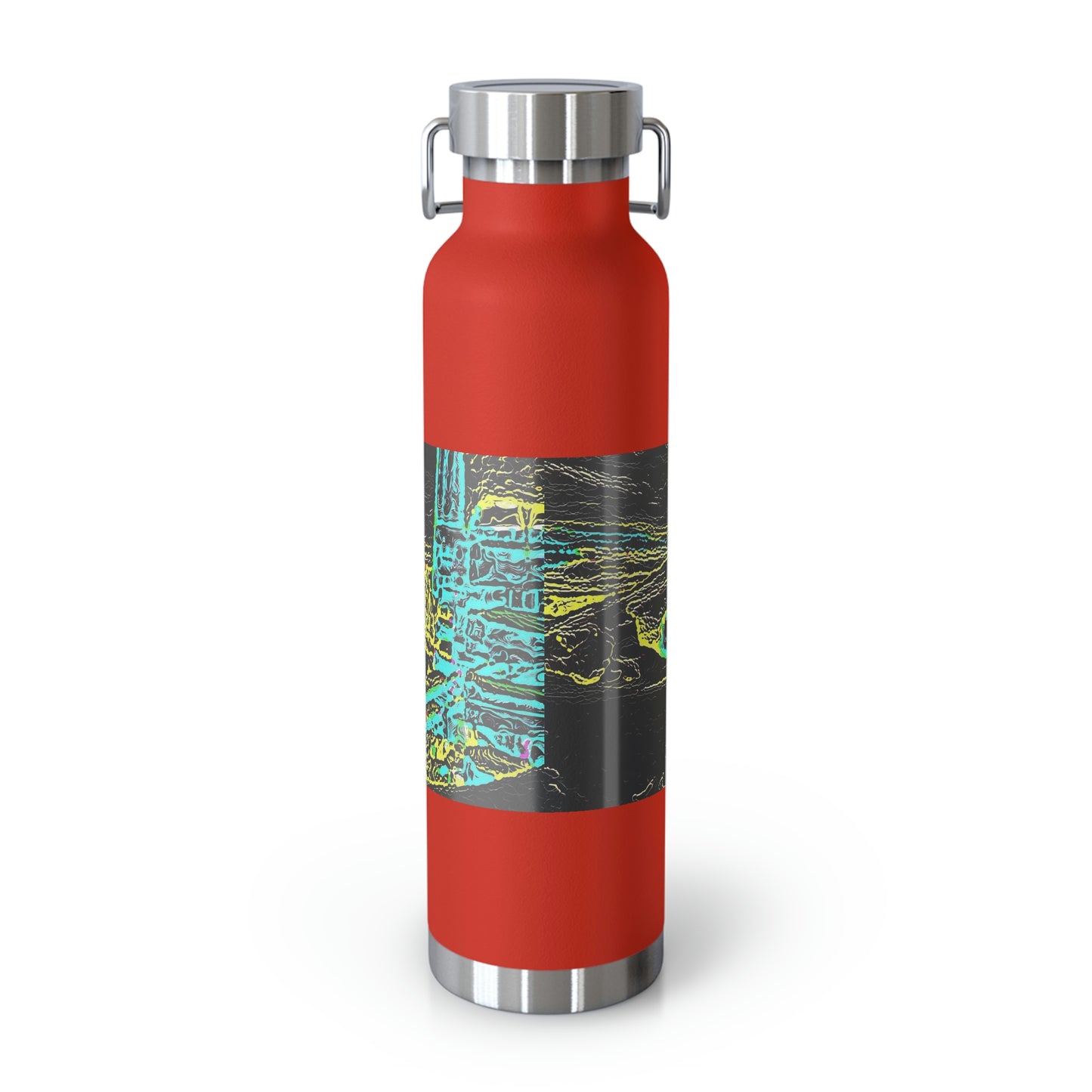 Copper Vacuum Insulated Bottle, 22oz ... "Snow Vehicle In Snow Storm At-Rest" ... Circa 12Mar23 ... Central Idaho ... 18-Hours Rendering Time: Original Works ...