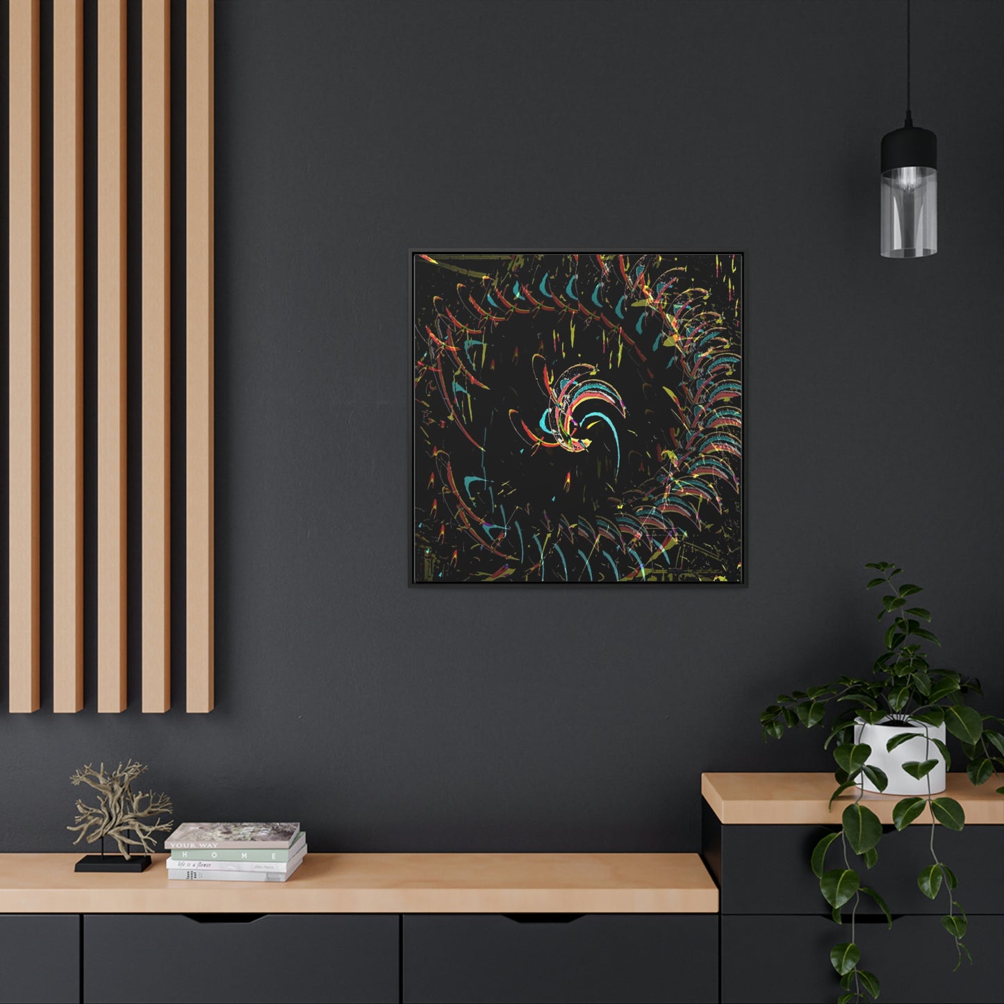 Gallery Canvas Wraps, Square Frame ... "Waning Moon" ... Central Idaho ... October 2022 ... Rendering Time: 22 Hours ... Original Works ...