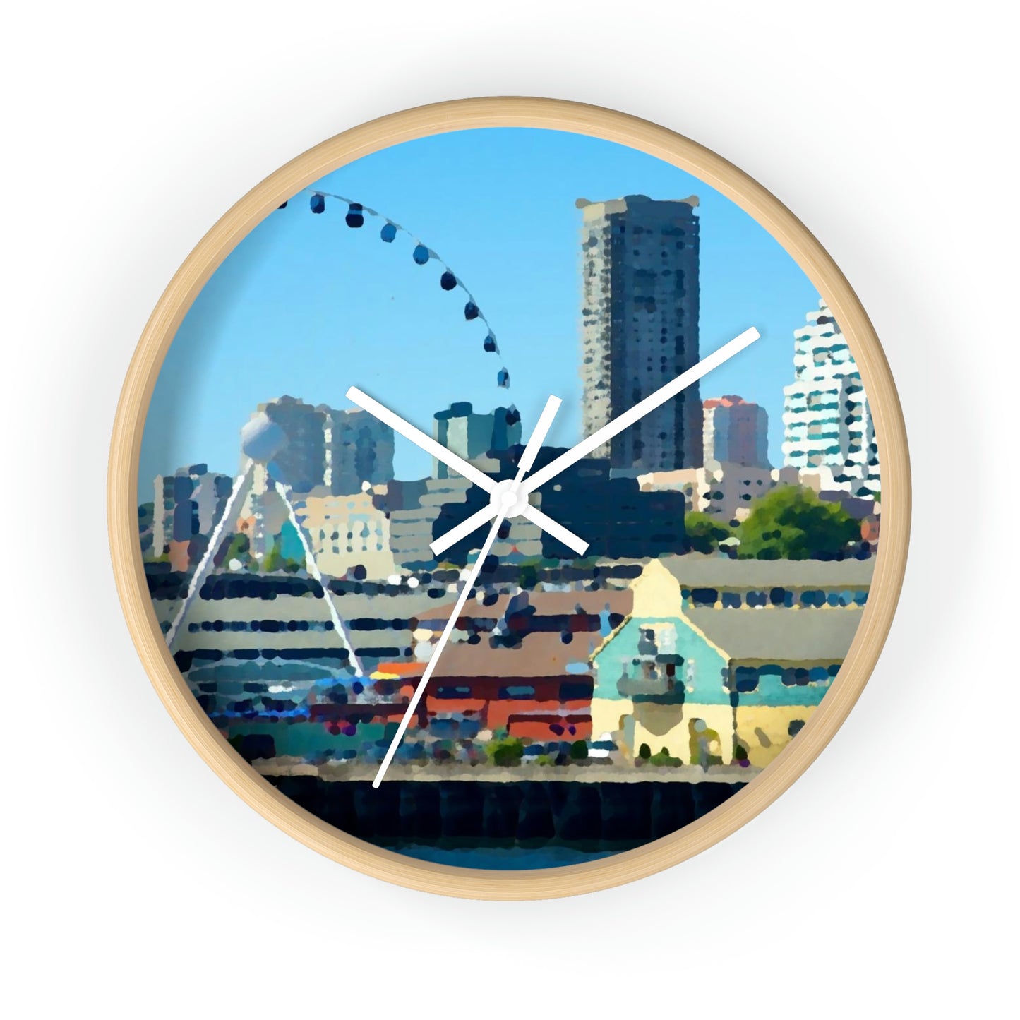 Wall clock ... That Classic Wheel ... 'Seattle's Wheel' ... & Old Classic Waterside Vendors ...  'Family Archives' ... Original Works ...