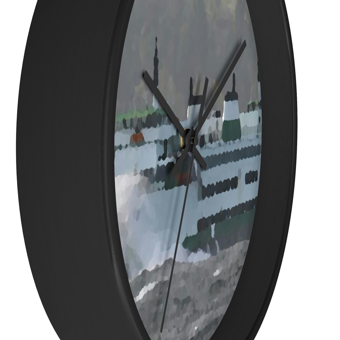 Wall clock ... WADOT Ferry Crossing ... "A Very Rough Day" ... Mulkiteo Route ... Family Archives ... Early 1990's' ... Original Works ...