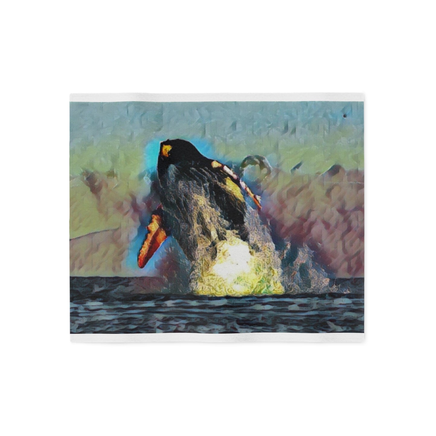 Sweatshirt Blanket ...An Extraordinary Humpback Breach ... 'With Explosive Energy' ... Family Archives (KPH) ... Circa: 21st Century. Maui, HI ... Original Works ...