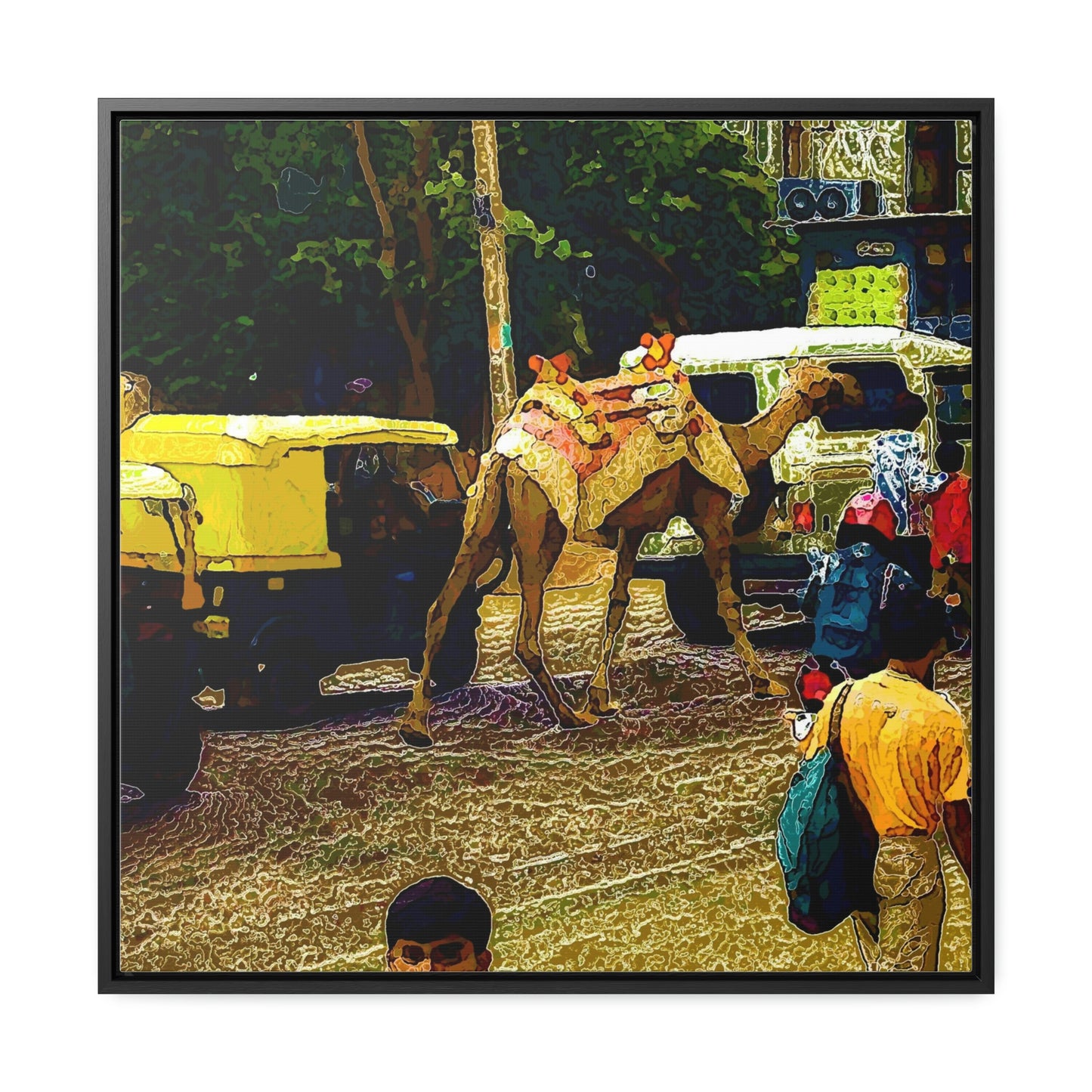 Gallery Canvas Wraps, Square Frame ... "Truckin'-Up-To-Buffalo ... 'Oops - Wrong Country' ... Truckin'-Up-To-New Delll -'E' ... " ... (Delhi, India) ... 5July2007. Original Works ...