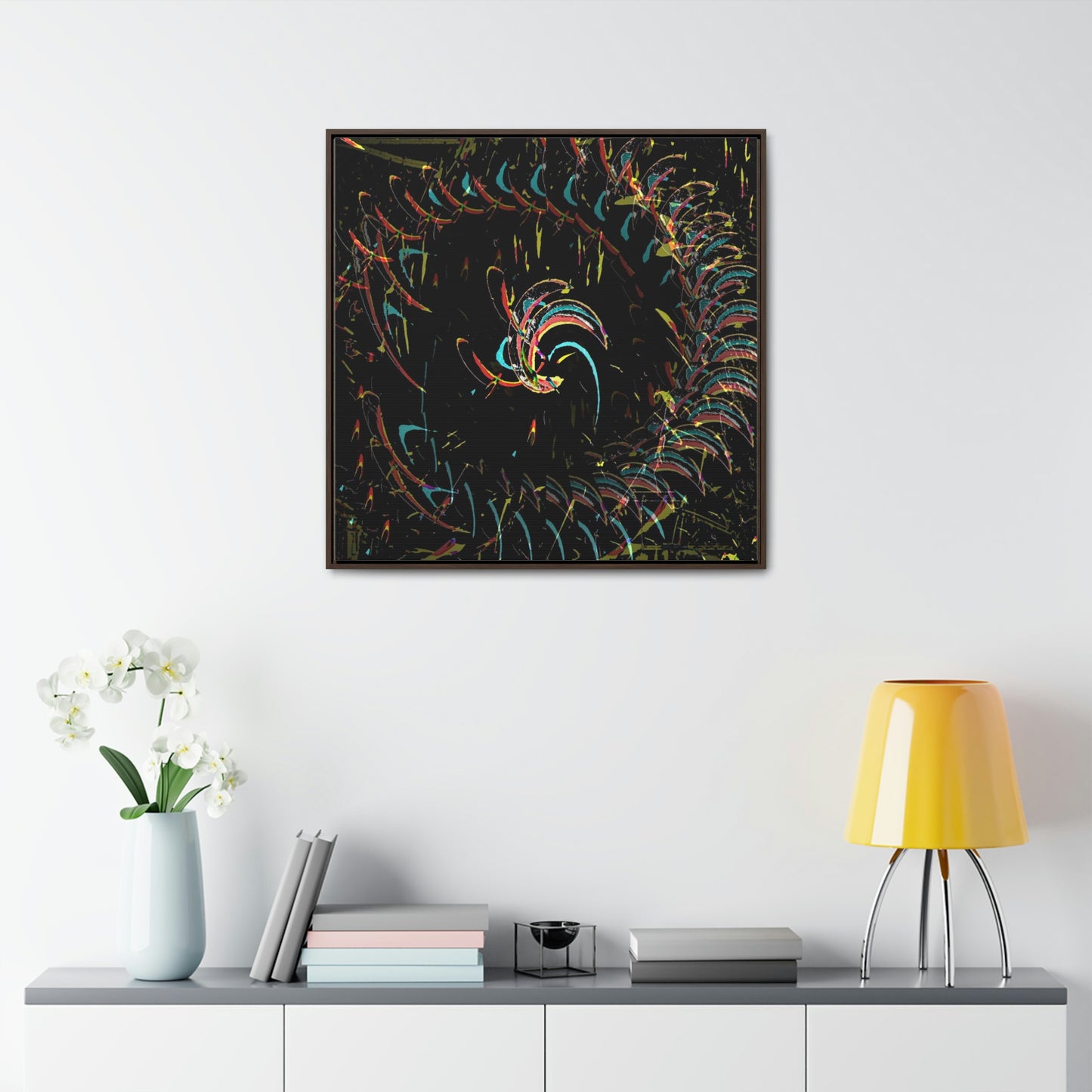 Gallery Canvas Wraps, Square Frame ... "Waning Moon" ... Central Idaho ... October 2022 ... Rendering Time: 22 Hours ... Original Works ...