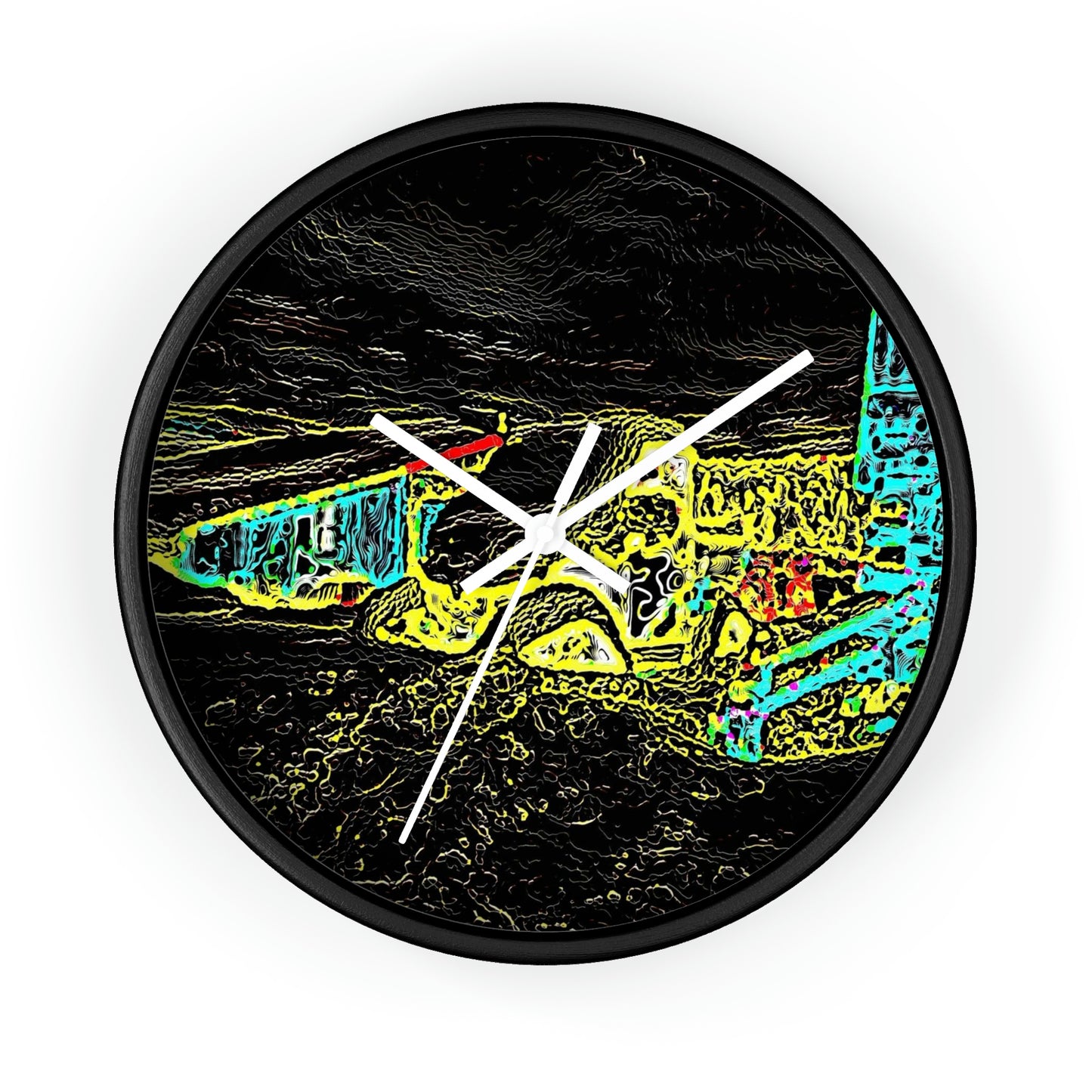 Wall Clock ... "Snow Vehicle In Snow Storm At-Rest" ... Circa 12Mar23 ... Central Idaho ... 18-Hours Rendering Time: Original Works ...