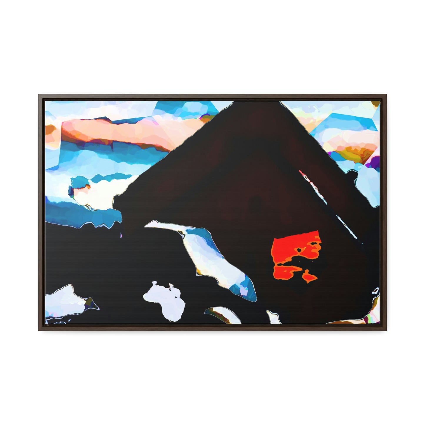Gallery Canvas Wraps, Horizontal Frame ... After An Intense Snow Storm ... 'Digging Out' ... A Vehicle & Cabin "In The Mountains" ... March 2023 ... Original Works ...