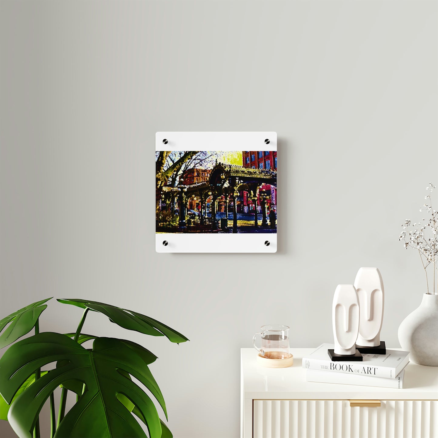 Acrylic Wall Art Panels ... A Very Fine Place To Meet ... To Catch The Bus ... 'To Find A Friend' .. Just-To-Hangout ... Dr FJHolt Base Photo ... Original Works ...