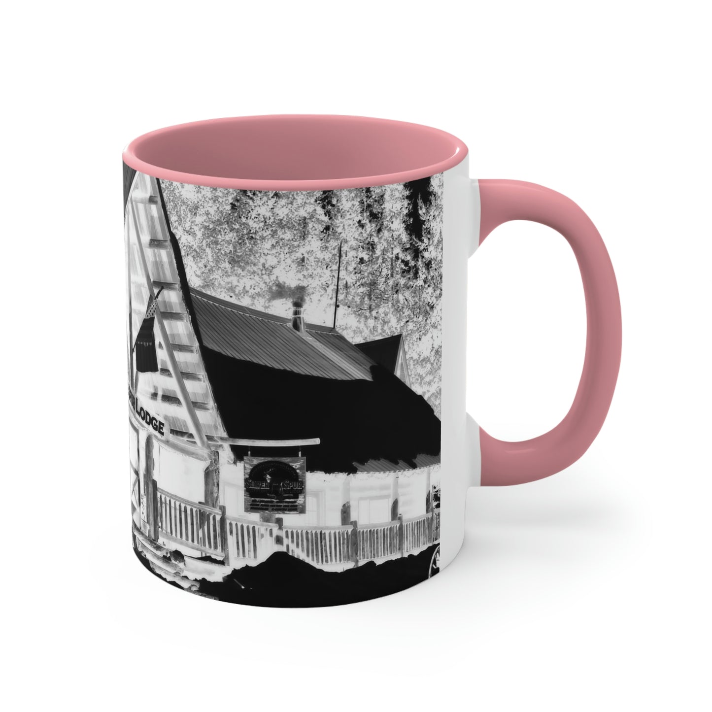 Accent Coffee Mug, 11oz ... A Beautiful Lodge & Back-Country Outfitter In A Mountain Town ... 'Dixie, Idaho, November 2022' ... Original Works ...