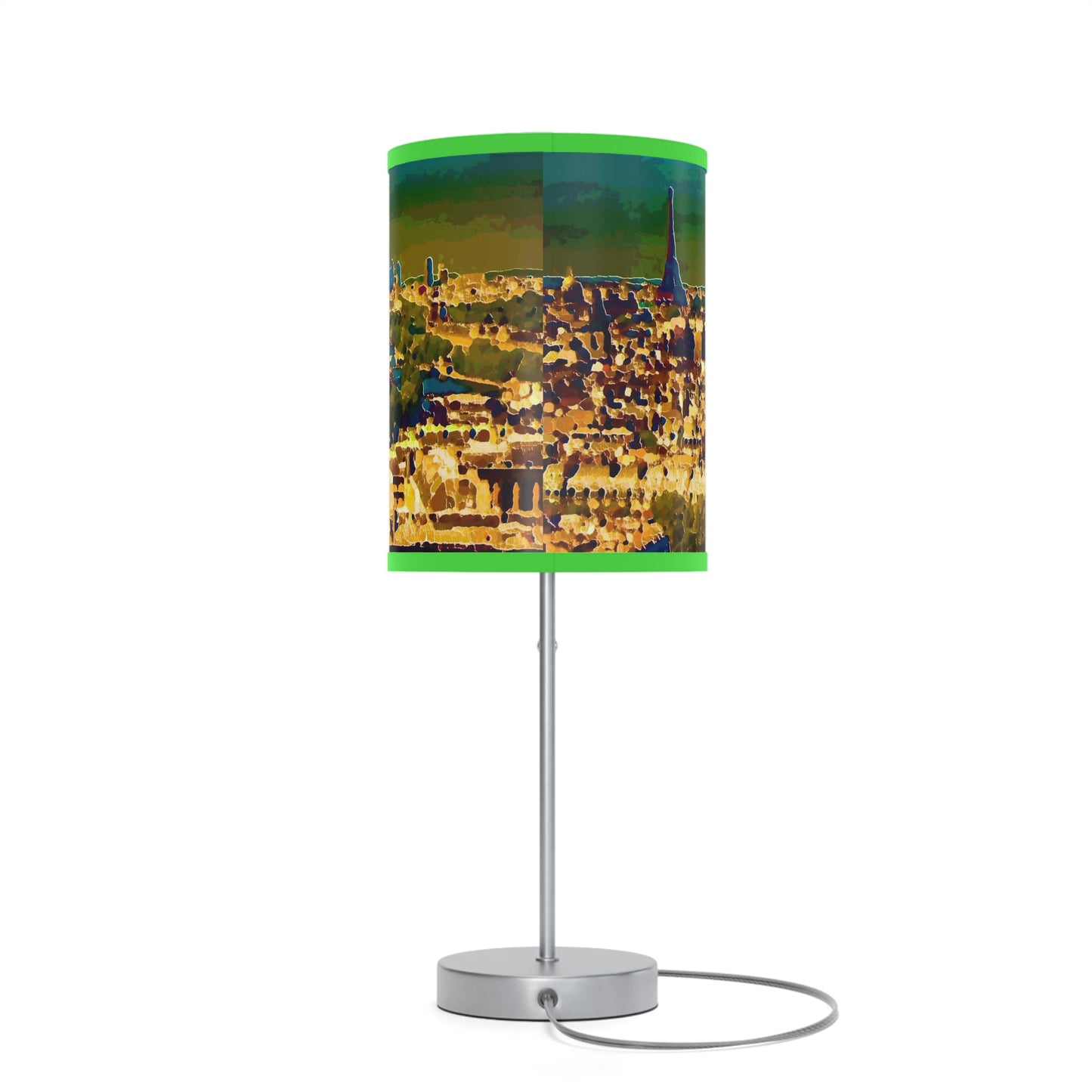 Lamp on a Stand, US|CA plug ... Au Paris ... "Along The River Seine" ... Barbara Joan Bonnel-Holt: 1972 ... Original Works ...