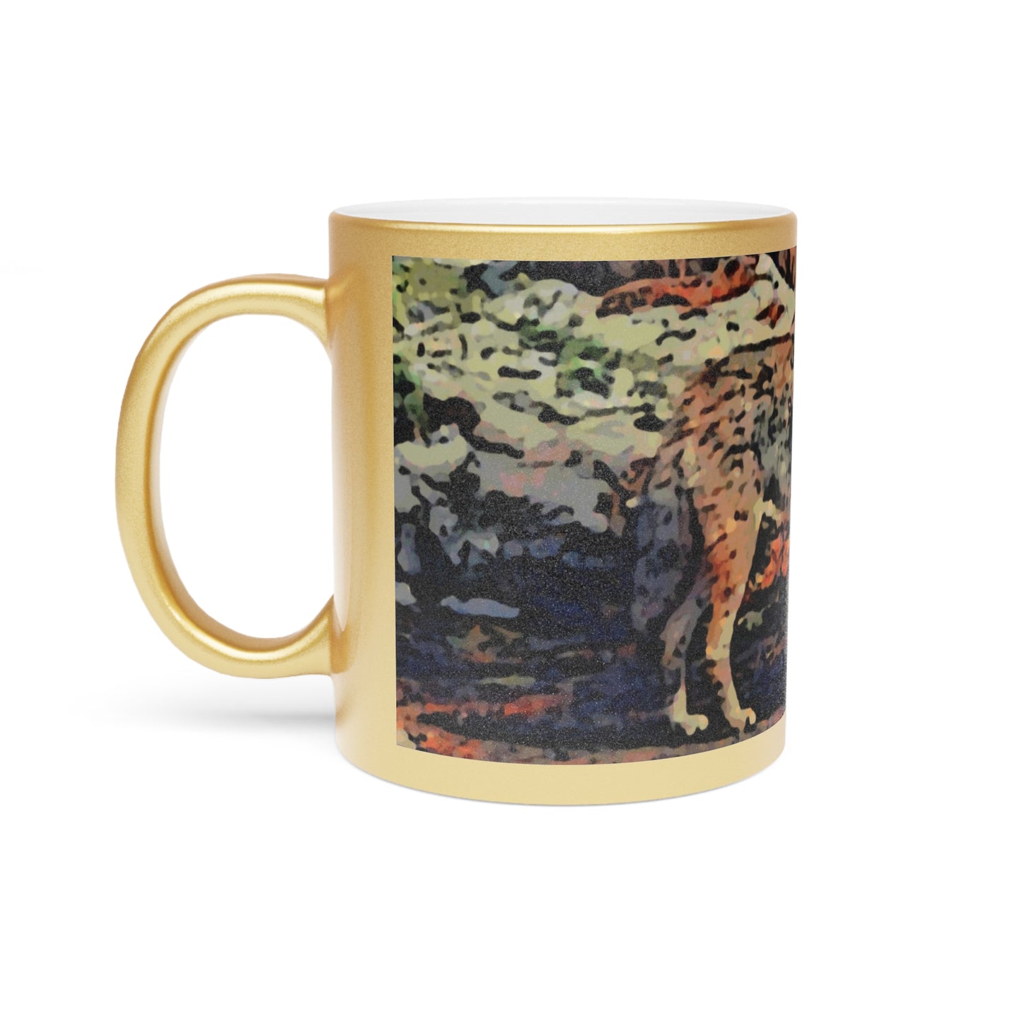 Metallic Mug (Silver\Gold) ... Coyote ... "Yosemite Valley: Circa May23 ... KPH Base Photo" ... Original Works ...