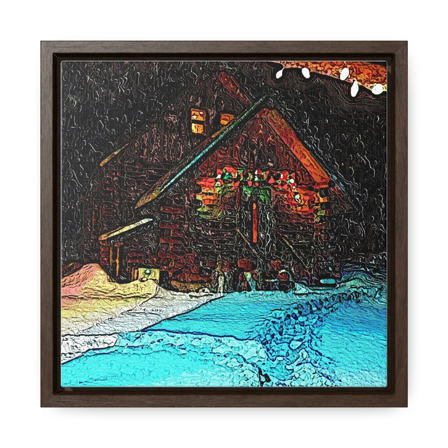Gallery Canvas Wraps, Square Frame ... A Very Snowy November 2022 ... 'Mountains Of Central Idaho' ... Rhett Creek & Beyond ... Original Works: 10 Hours Rendering Time ...
