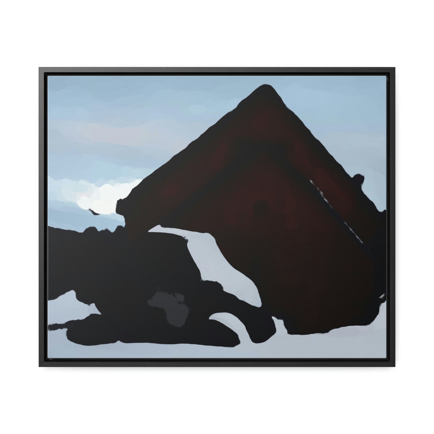 Gallery Canvas Wraps, Horizontal Frame ... After An Intense Snow Storm ... 'Digging Out' ... A Vehicle & Cabin "In The Mountains" ... March 2023 ... Original Works ...