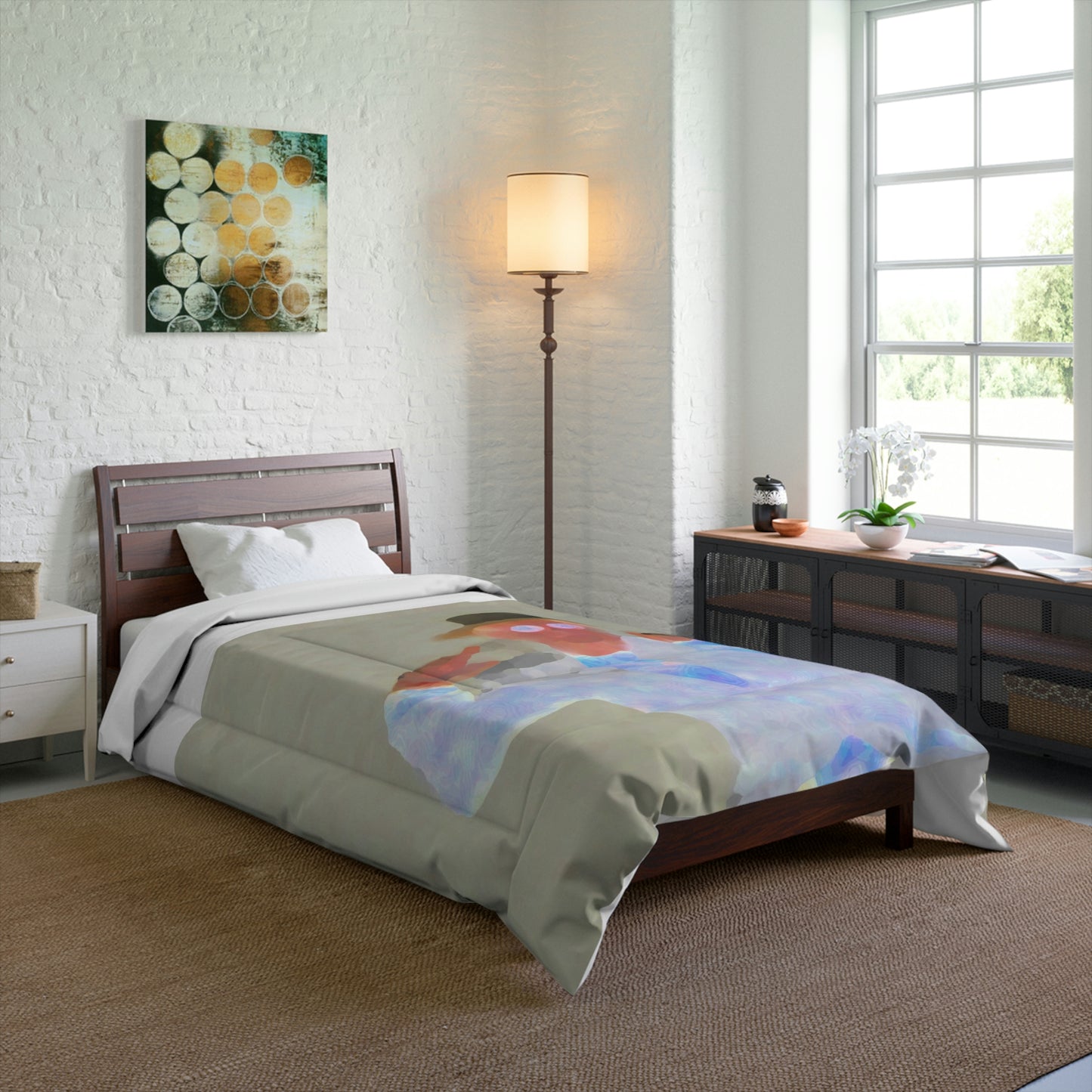 Comforter ... "Here's To You Friends & Associates" ... Geting-Er-Done ... Idaho / Washington Border (Lewiston, ID - Clarkston, WA) ... Original Works: Rendering Time: 8 Hours ...