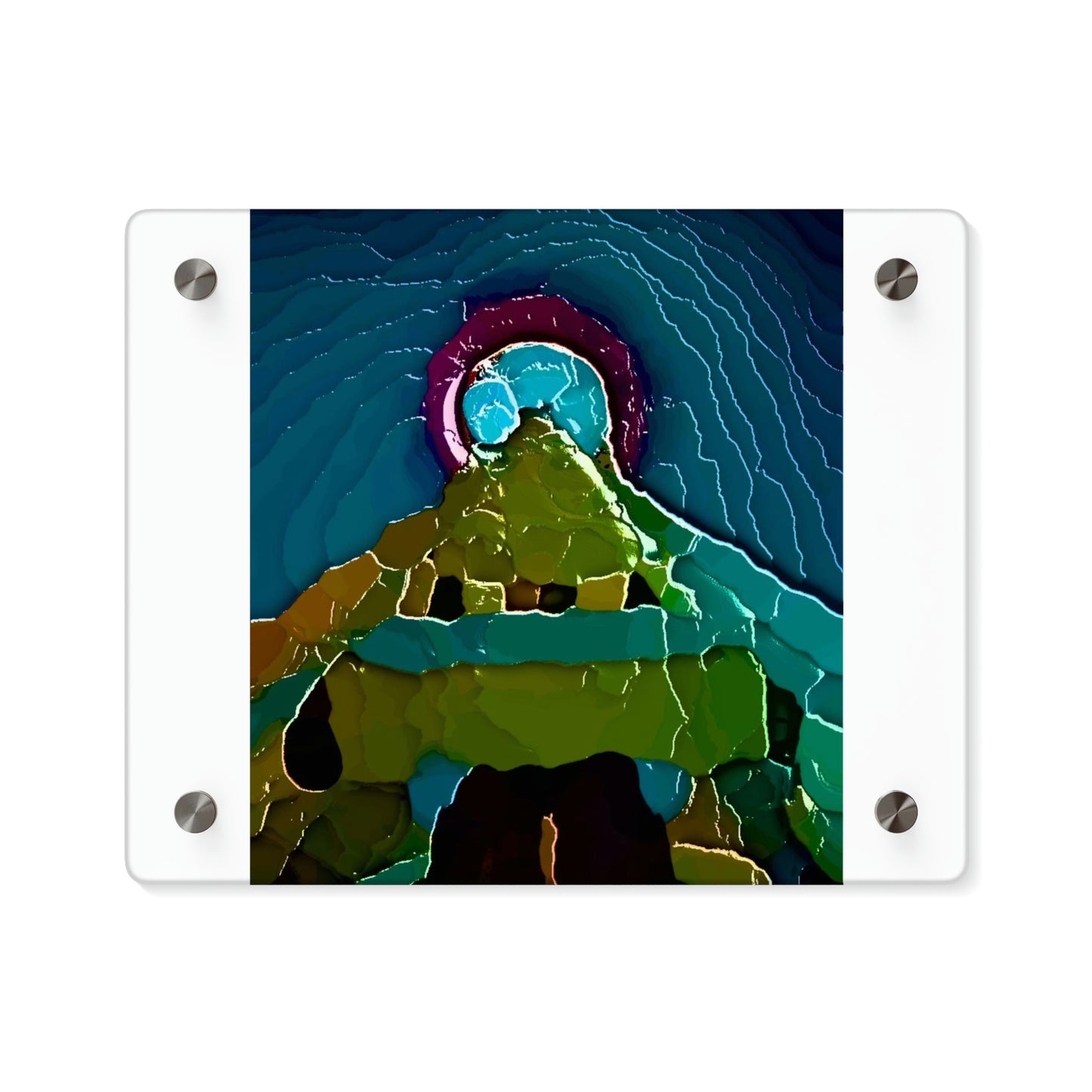Acrylic Wall Art Panels ... "Seattle's World Fair" ... Below Space Needle 'Looking Up' ... On A Very Rainy Morning (Father's Family Photo). ... Original ...