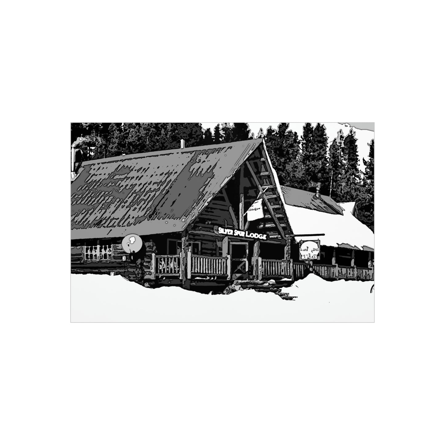 Foam Board ... A Beautiful Lodge & Back-Country Outfitter In A Mountain Town ... 'Dixie, Idaho, November 2022' ... Original Works ...