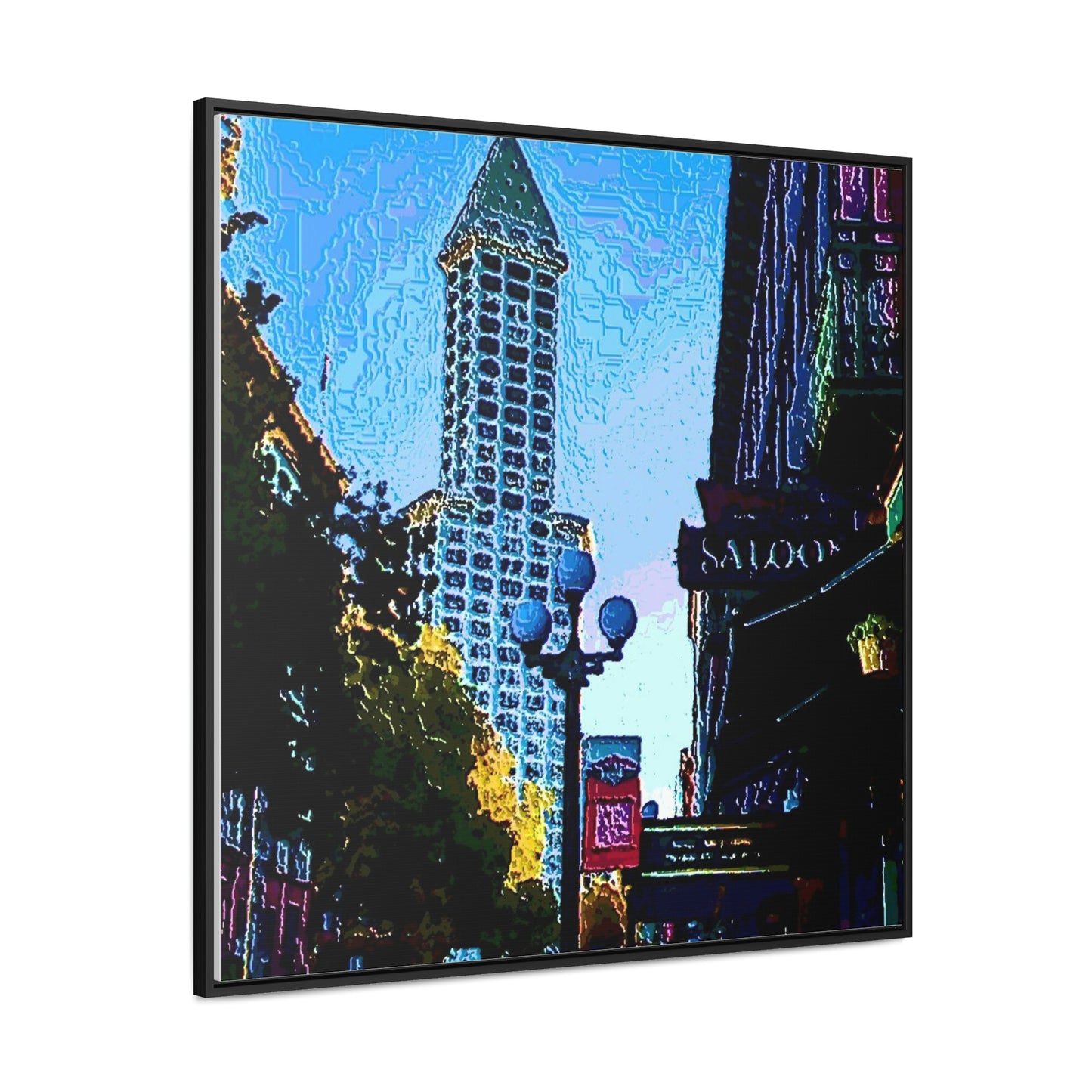 Gallery Canvas Wraps, Square Frame ...  Pioneer Square & Smith Tower ... 'That World Famous View' ... Colleague Supplied Photo ... Original Works ...