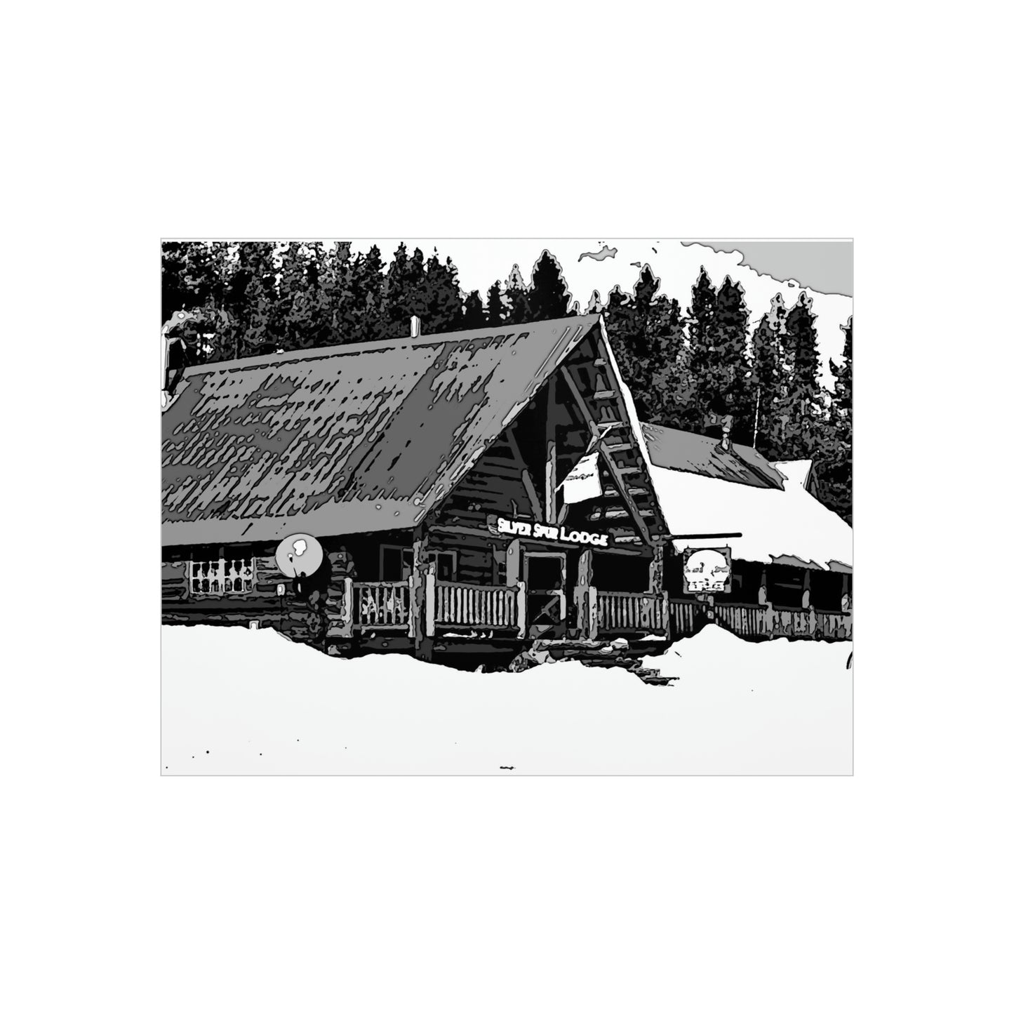 Foam Board ... A Beautiful Lodge & Back-Country Outfitter In A Mountain Town ... 'Dixie, Idaho, November 2022' ... Original Works ...