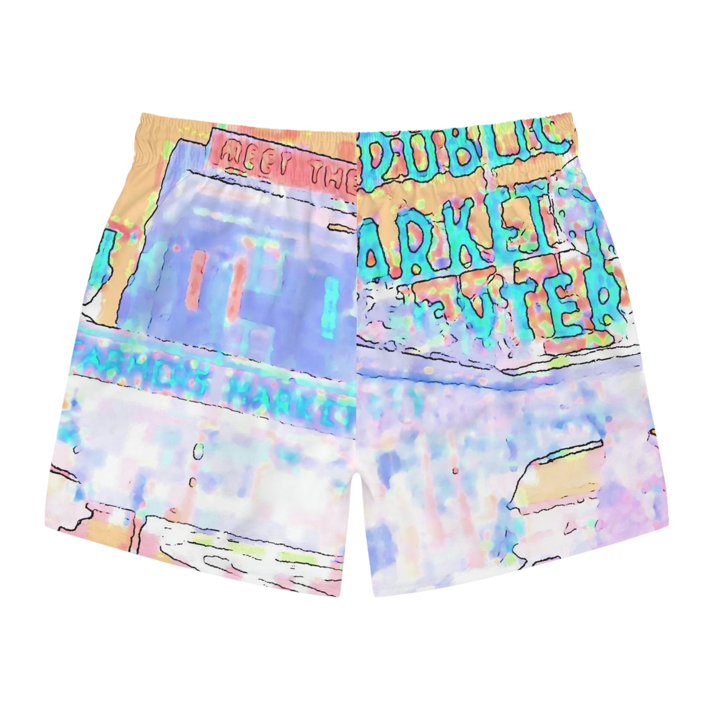 Swim Trunks ... In The Warm Weather ... 'Enjoy These "Whilst" ... At PPM: Pike Place Market ... "Enjoying That World Famous Hot Cup Of Maket Spice Tea" ...