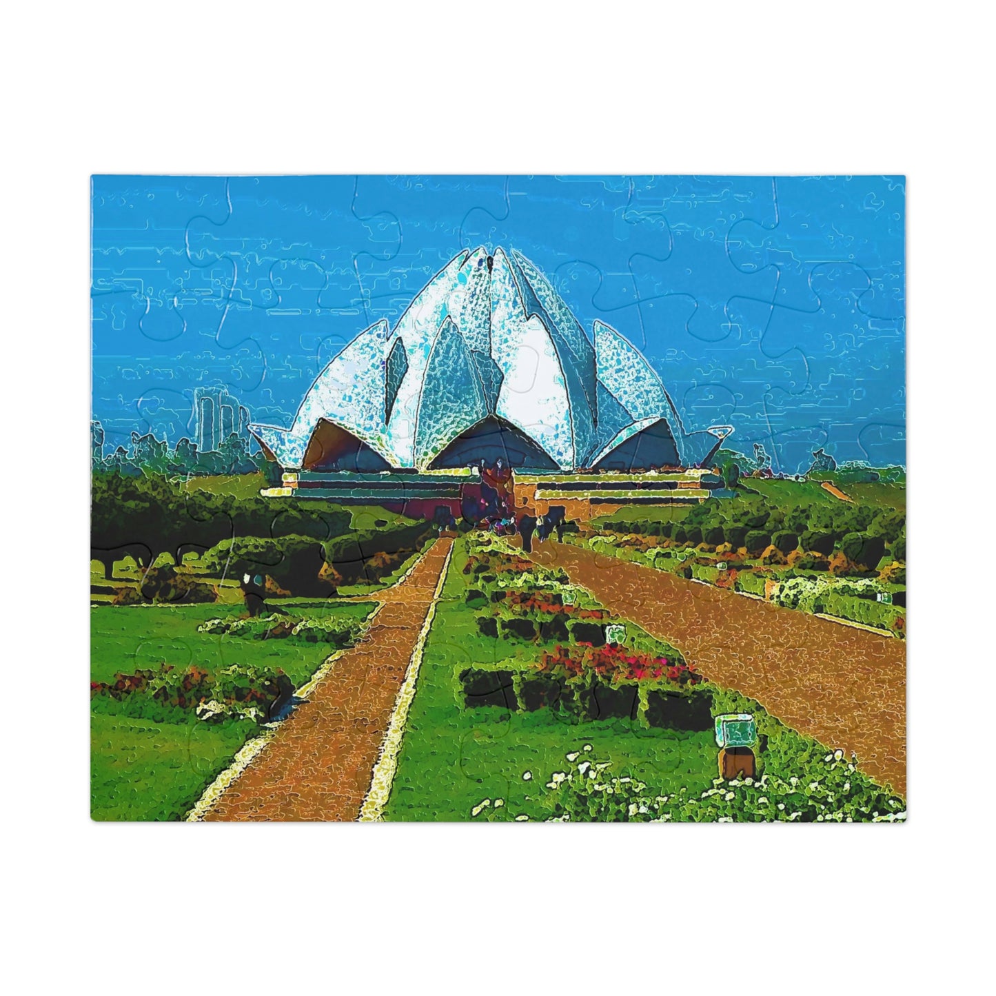 Jigsaw Puzzle (30, 110, 252, 500,1000-Piece) ... 'Bahai'i House-Of-Worship' ... "Lotus Temple: Delhi, India, 2008" ... Original Works ...