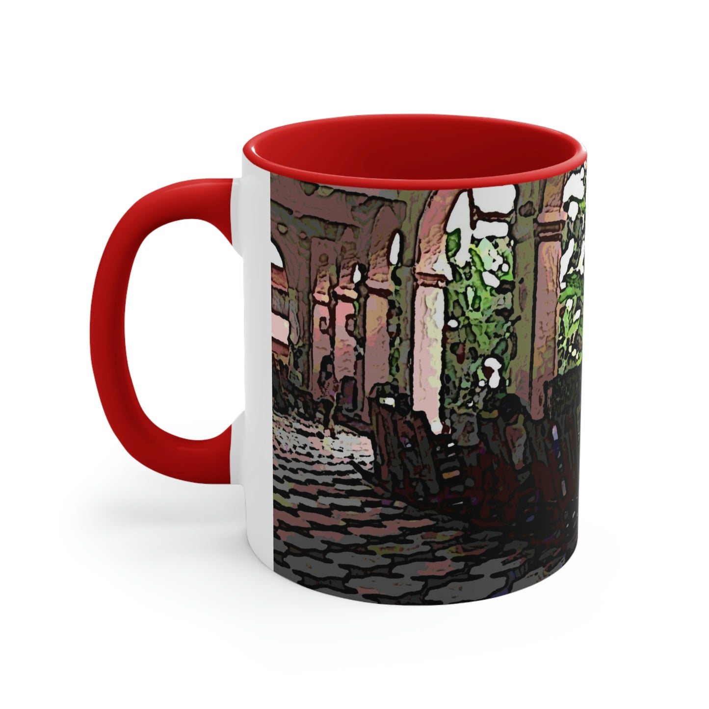 Accent Coffee Mug, 11oz ...  Lanai & Rocking Chairs At: 'The Pink Palace' ... The Royal Hawai'ian ... Honolulu, HI ... '27Oct2014' ... Original Works ...