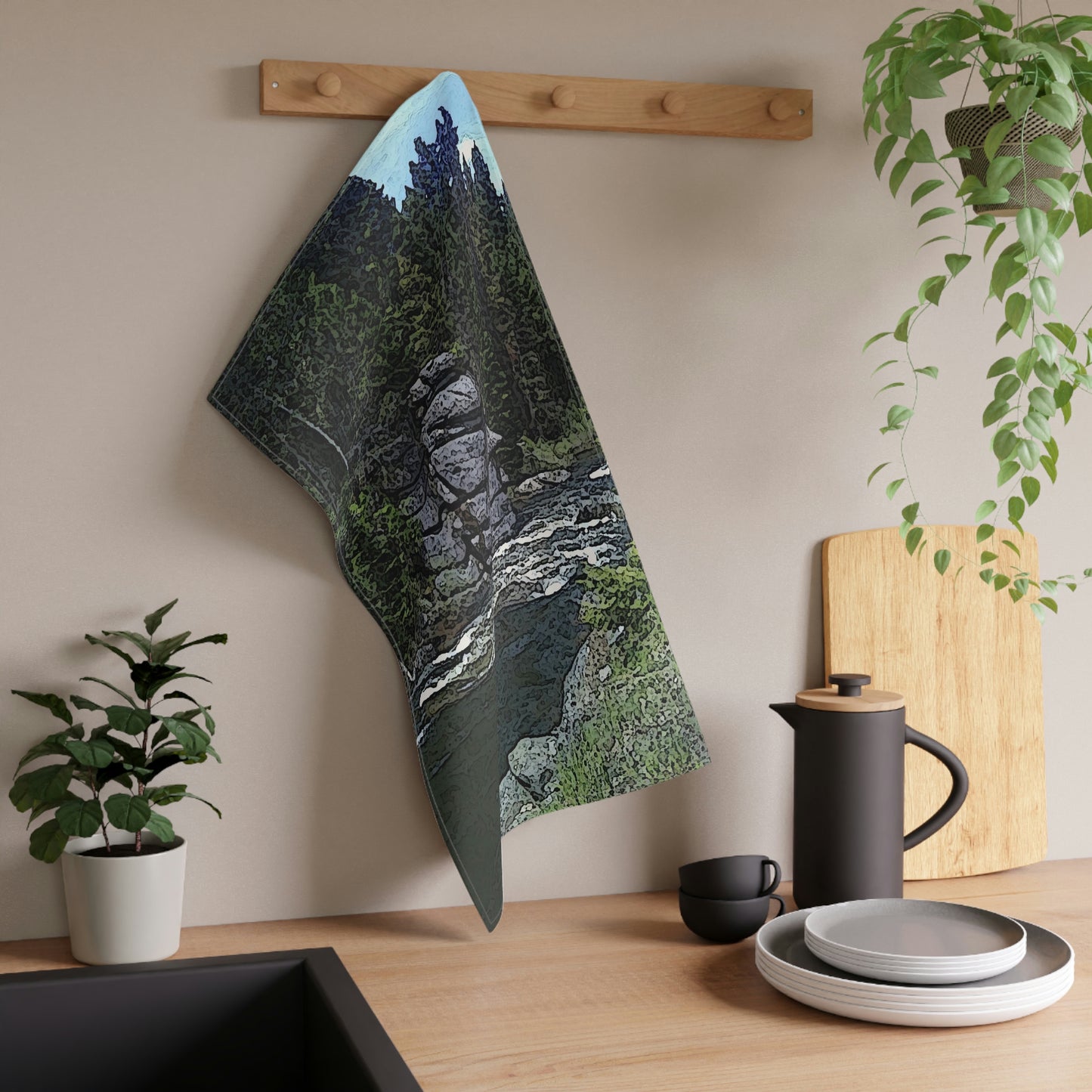 Kitchen Towel ..."I Am Innocent" ... Tricky-Dick Immortalized ... Nixon Rock: Along The River ... Central Idaho, Summer 2020 ... Original Works ...
