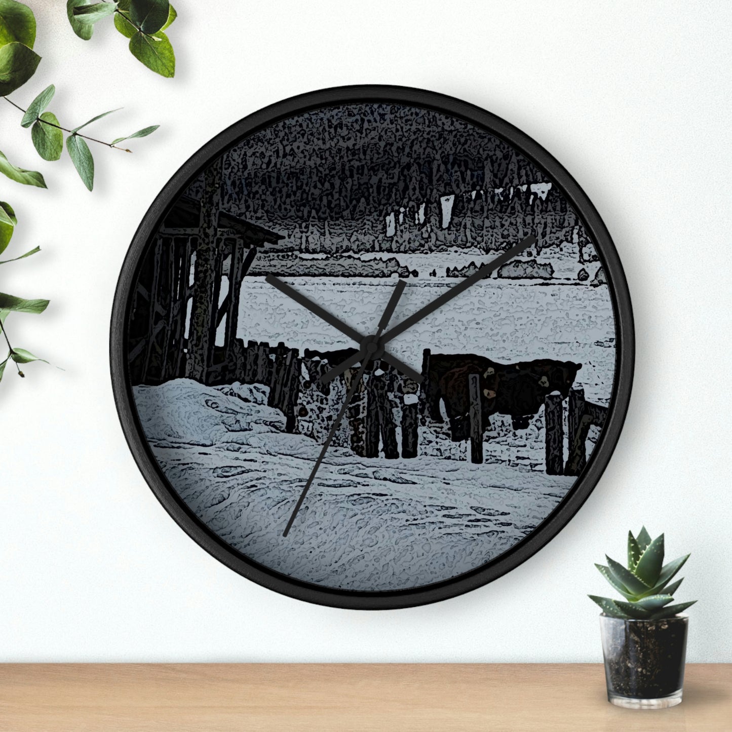 Wall clock ... A Quiet Morning ... "Along The Red River & Nature Preserve Plateau" ... Jan23 ... Original Works ...