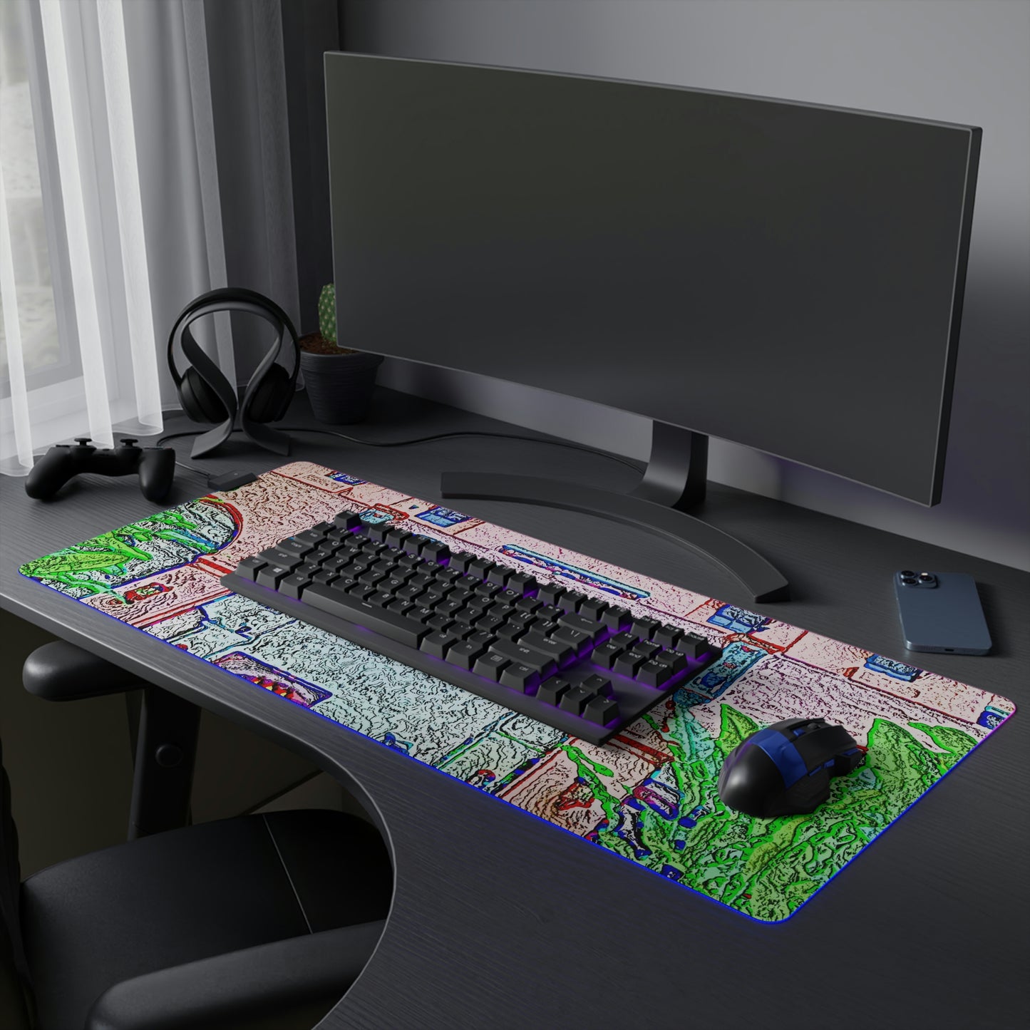 LED Gaming Mouse Pad ... "La Grande Entree" At: 'The Pink Palace' ... The Royal Hawai'ian ... Honolulu, HI ... '27Oct2014' ... Original Works ...
