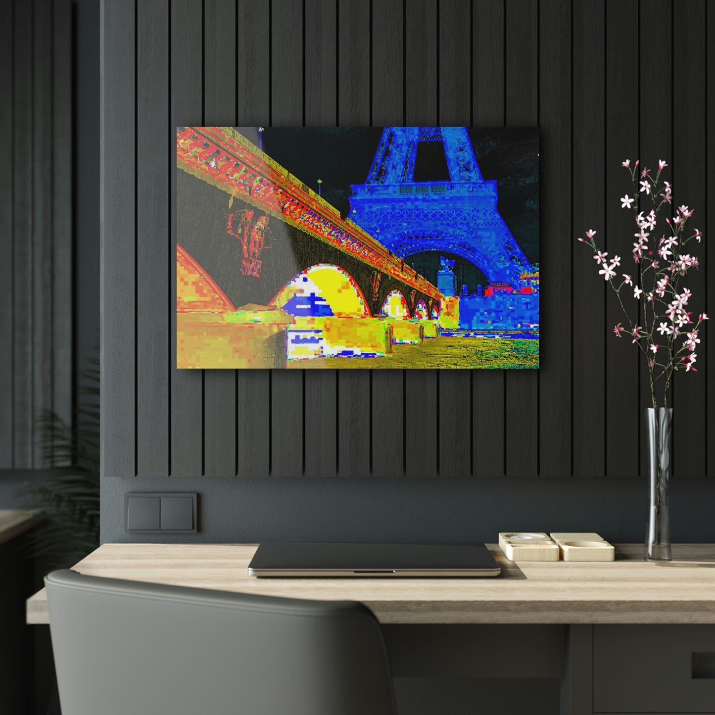 Acrylic Prints ...  Le Tour D'Eiffel ..."Along The Water" ... Barbara Joan Bonnell-Holt ... Le Voyage De Paris: 1972 ... Original Works ...