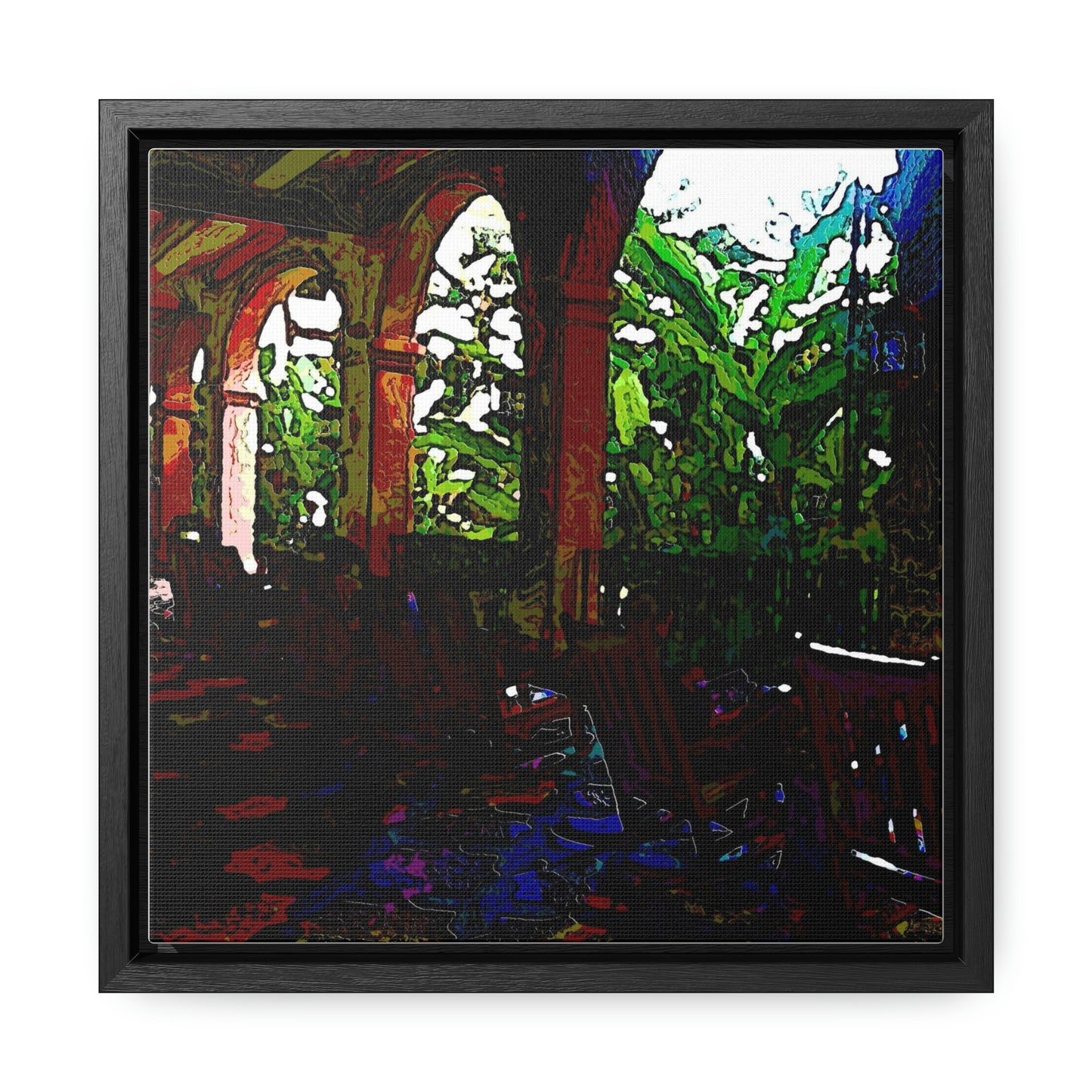 Gallery Canvas Wraps, Square Frame ...  Lanai & Rocking Chairs At: 'The Pink Palace' ... The Royal Hawai'ian ... Honolulu, HI ... '27Oct2014' ... Original Works ...