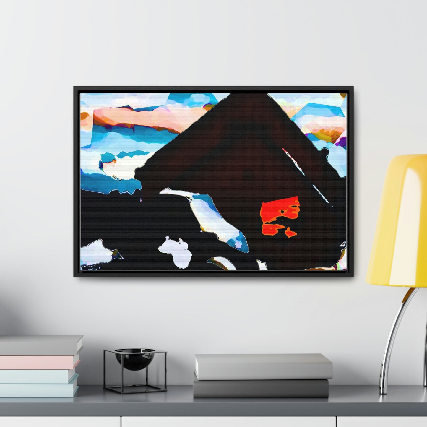 Gallery Canvas Wraps, Horizontal Frame ... After An Intense Snow Storm ... 'Digging Out' ... A Vehicle & Cabin "In The Mountains" ... March 2023 ... Original Works ...