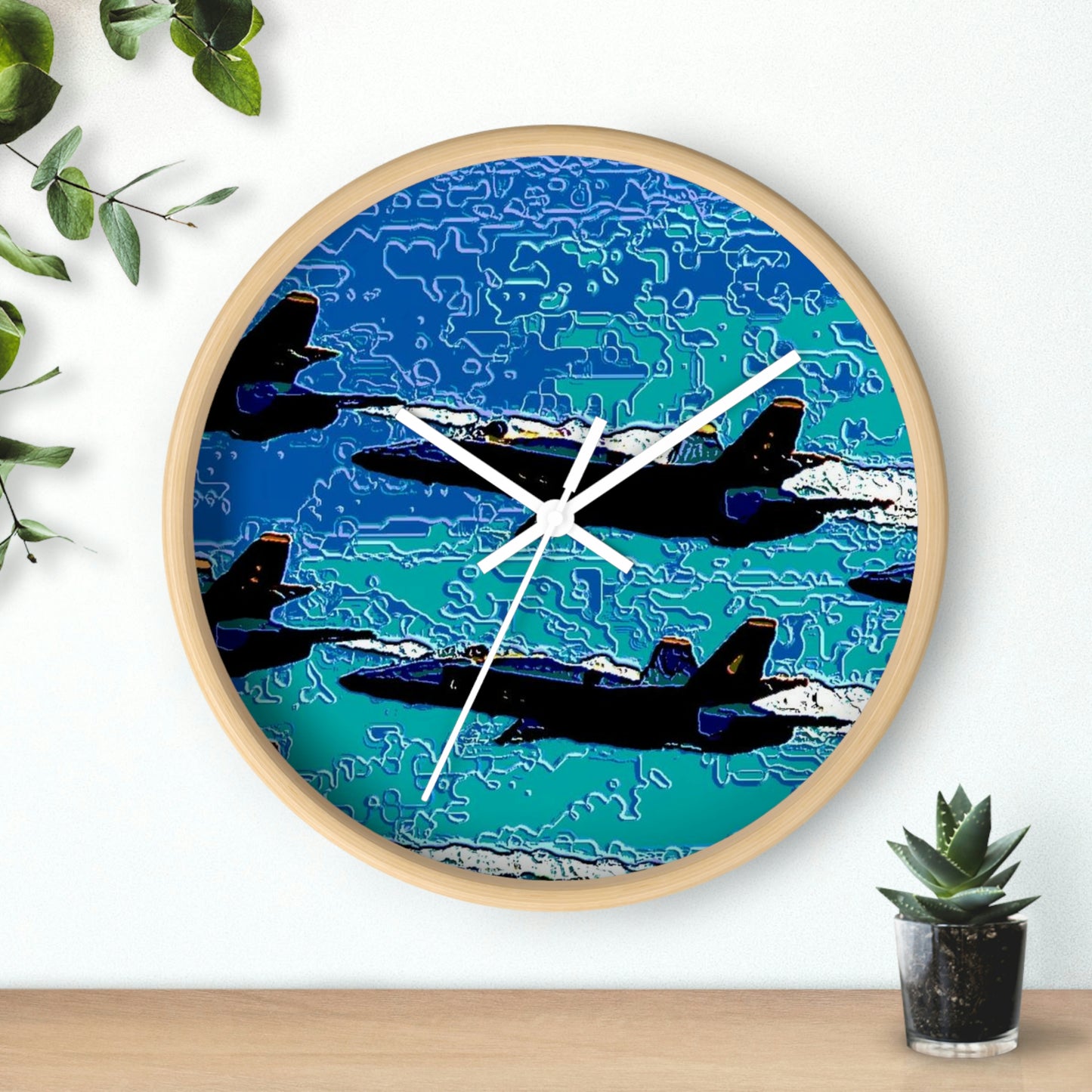 Wall clock ... Seattle Seafair ..."Blue Angels Run Over Lake Washington" ... Circa Mid 1980's ... Dr FJ Holt ... Original Works ...