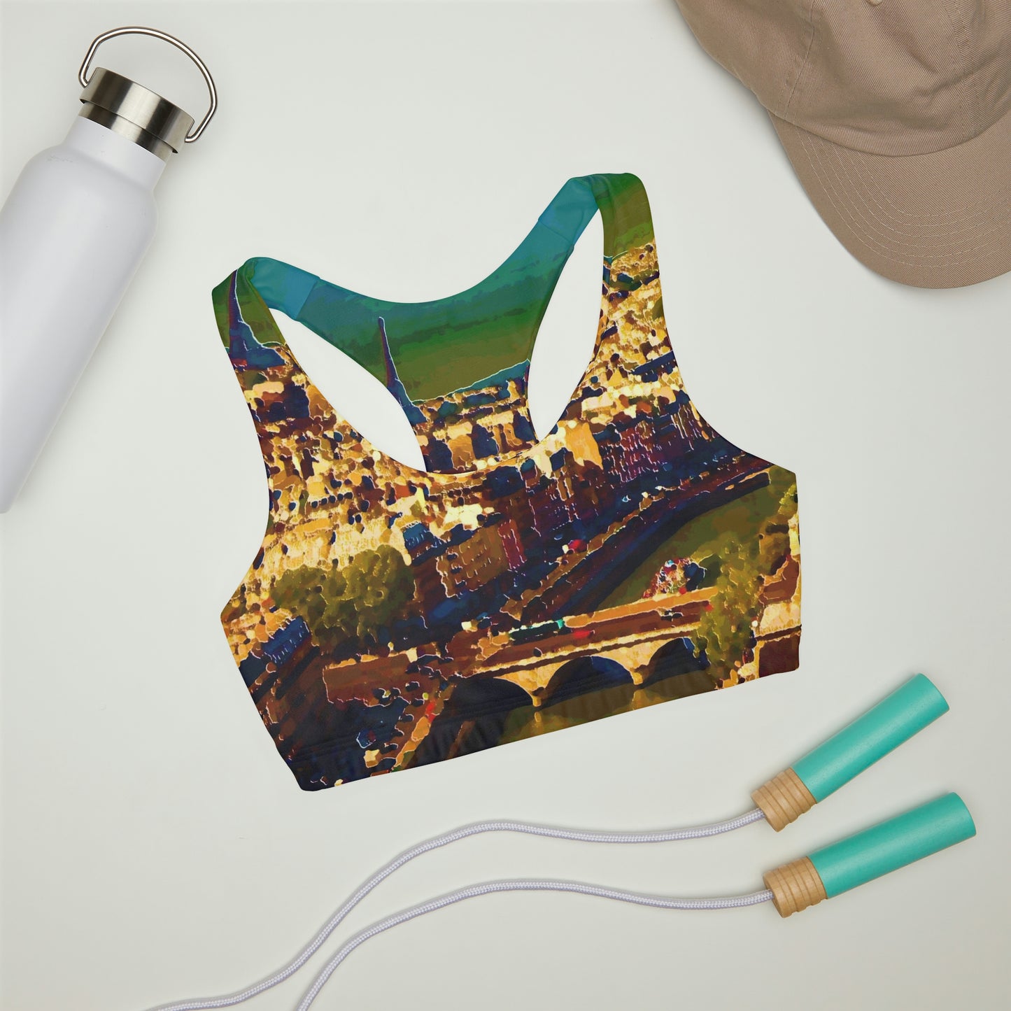 Girls' Double Lined Seamless Sports Bra ...  Au Paris ... "Along The River Seine" ... Barbara Joan Bonnel-Holt: 1972 ... Original Works ...