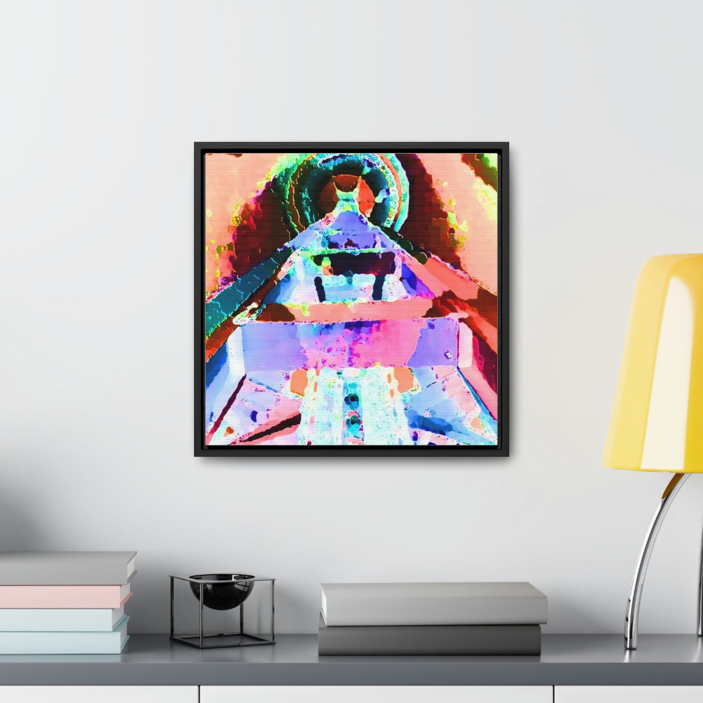 Gallery Canvas Wraps, Square Frame ... "Seattle's World Fair" ... Below Space Needle 'Looking Up' ... On A Very Rainy Morning (Father's Family Photo). ... Original ...