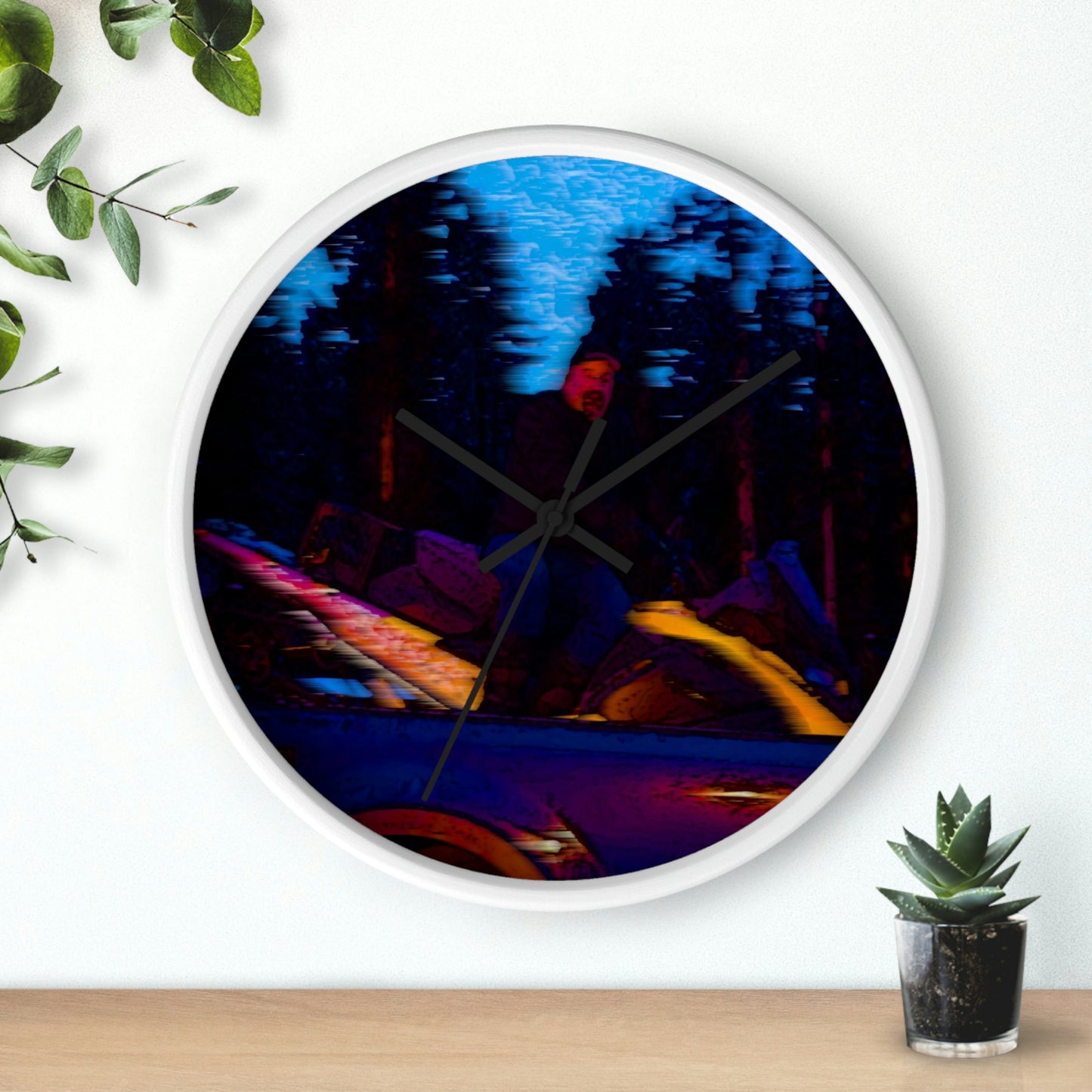 Wall clock ... Two Modes Of Winter Transportation ... "Which One To Drive Next?" ... Choices-Choices-Choices ... Circa 4Jan23 ... Original Works ...