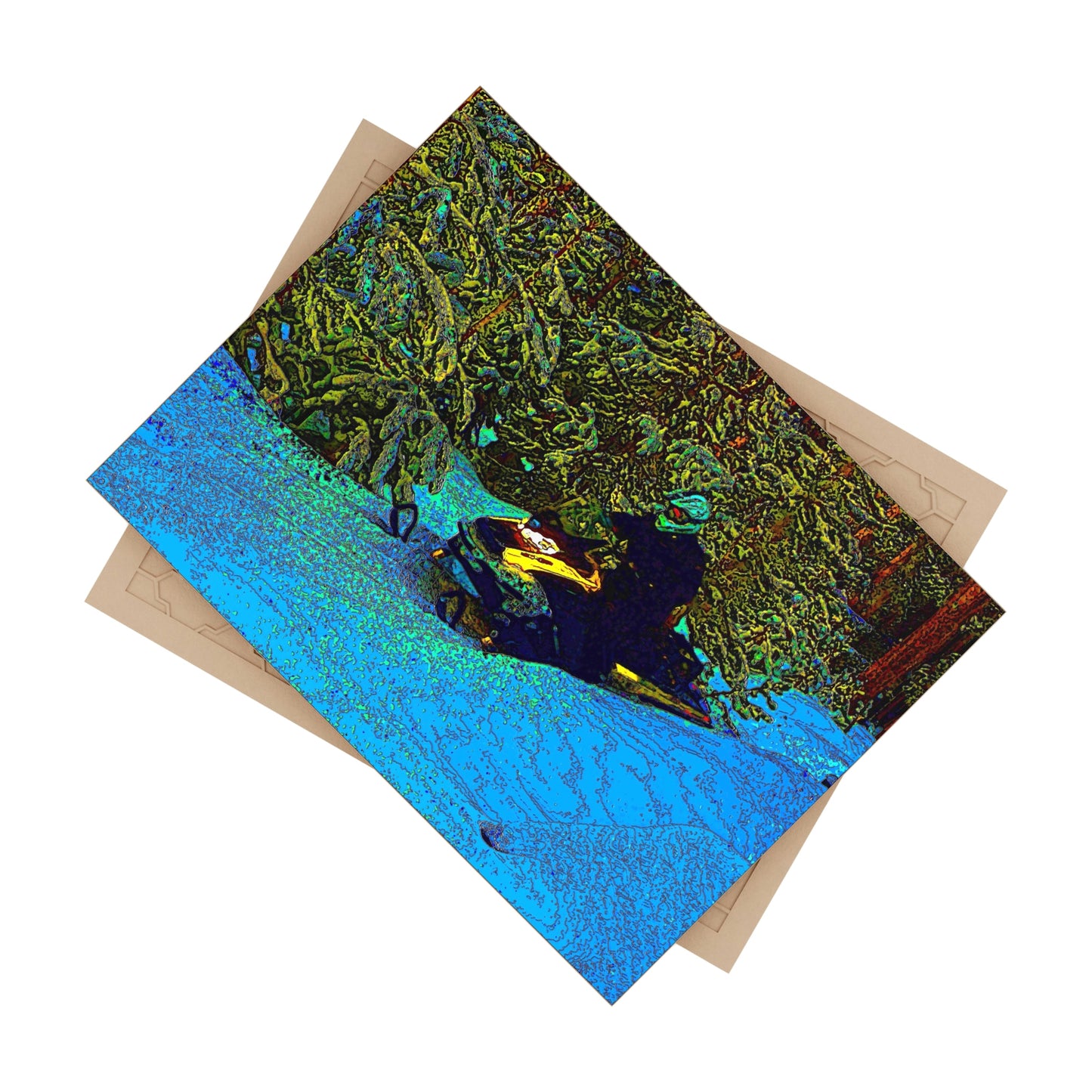 Ceramic Photo Tile ... Yep ... "Another Day ... Riding Through The Wilderness ... " ... February 2023 ... Original Works ...