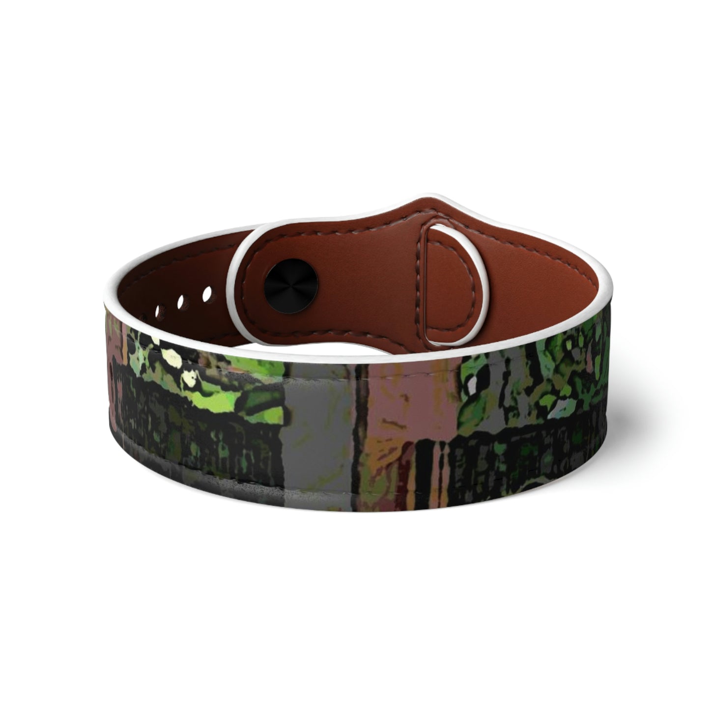 Faux Leather Wristband ...Lanai & Rocking Chairs At: 'The Pink Palace' ... The Royal Hawai'ian ... Honolulu, HI ... '27Oct2014' ... Original Works ...