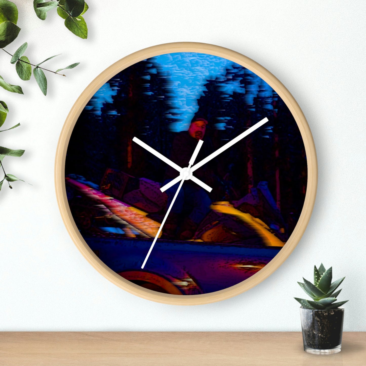 Wall clock ... Two Modes Of Winter Transportation ... "Which One To Drive Next?" ... Choices-Choices-Choices ... Circa 4Jan23 ... Original Works ...