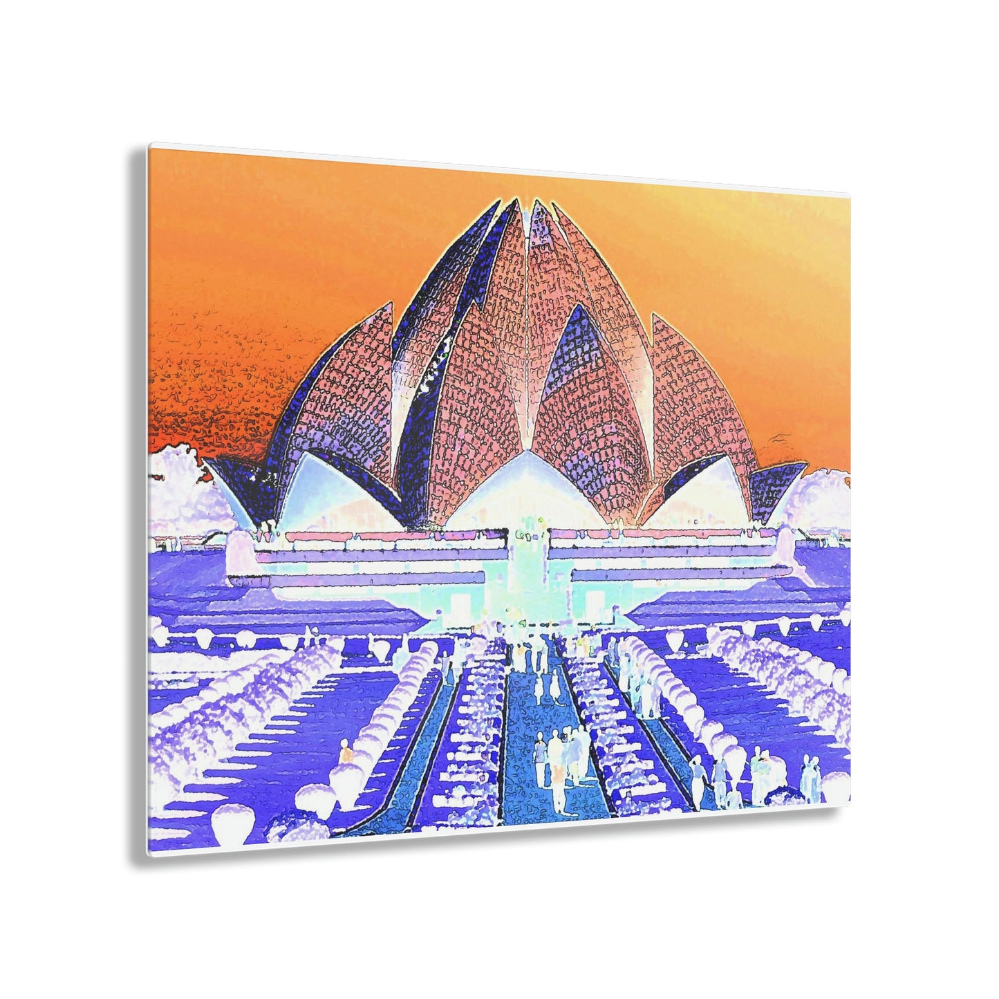 Acrylic Prints ... 'Bahai'i House-Of-Worship' ... "Lotus Temple: Delhi, India, 2008" ... Original Works ...