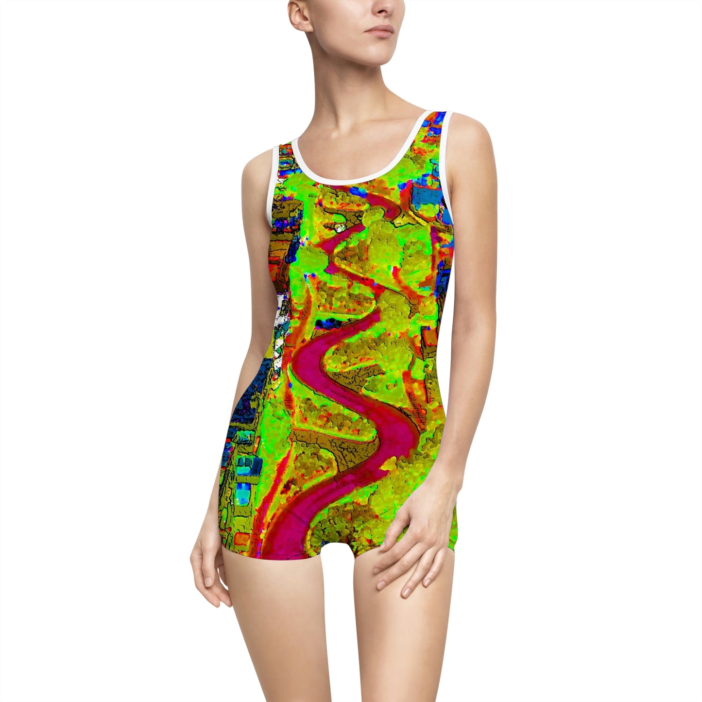 Women's Vintage Swimsuit ... A Crazy Street ... 'Eight Winding Curve-Switchbacks' ... "Lombard Street, San Francisco, CA' ... Family Archives: 1970's ... Original Works ...