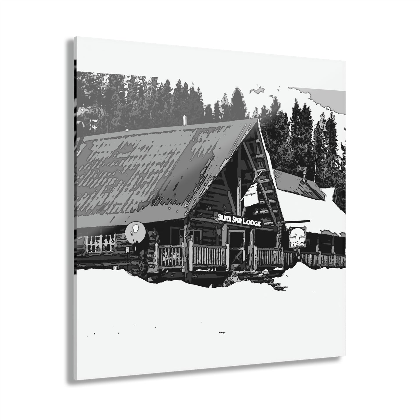 Acrylic Prints (French Cleat Hanging) ... A Beautiful Lodge & Back-Country Outfitter In A Mountain Town ... 'Dixie, Idaho, November 2022' ... Original Works ...