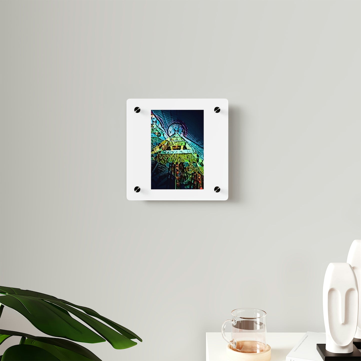 Acrylic Wall Art Panels ... "Seattle's World Fair" ... Below Space Needle 'Looking Up' ... On A Very Rainy Morning (Father's Family Photo). ... Original ...