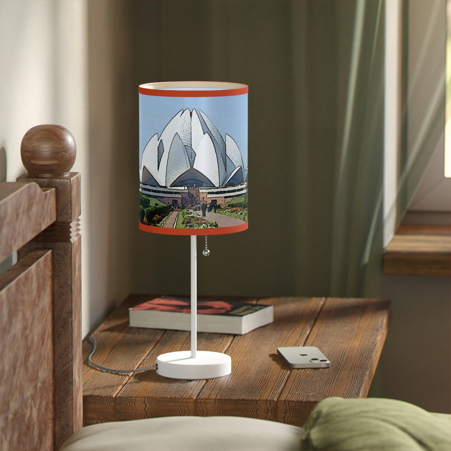 Lamp on a Stand, US|CA plug ... 'Bahai'i House-Of-Worship' ... "Lotus Temple: Delhi, India, 2008" ... Original Works ...