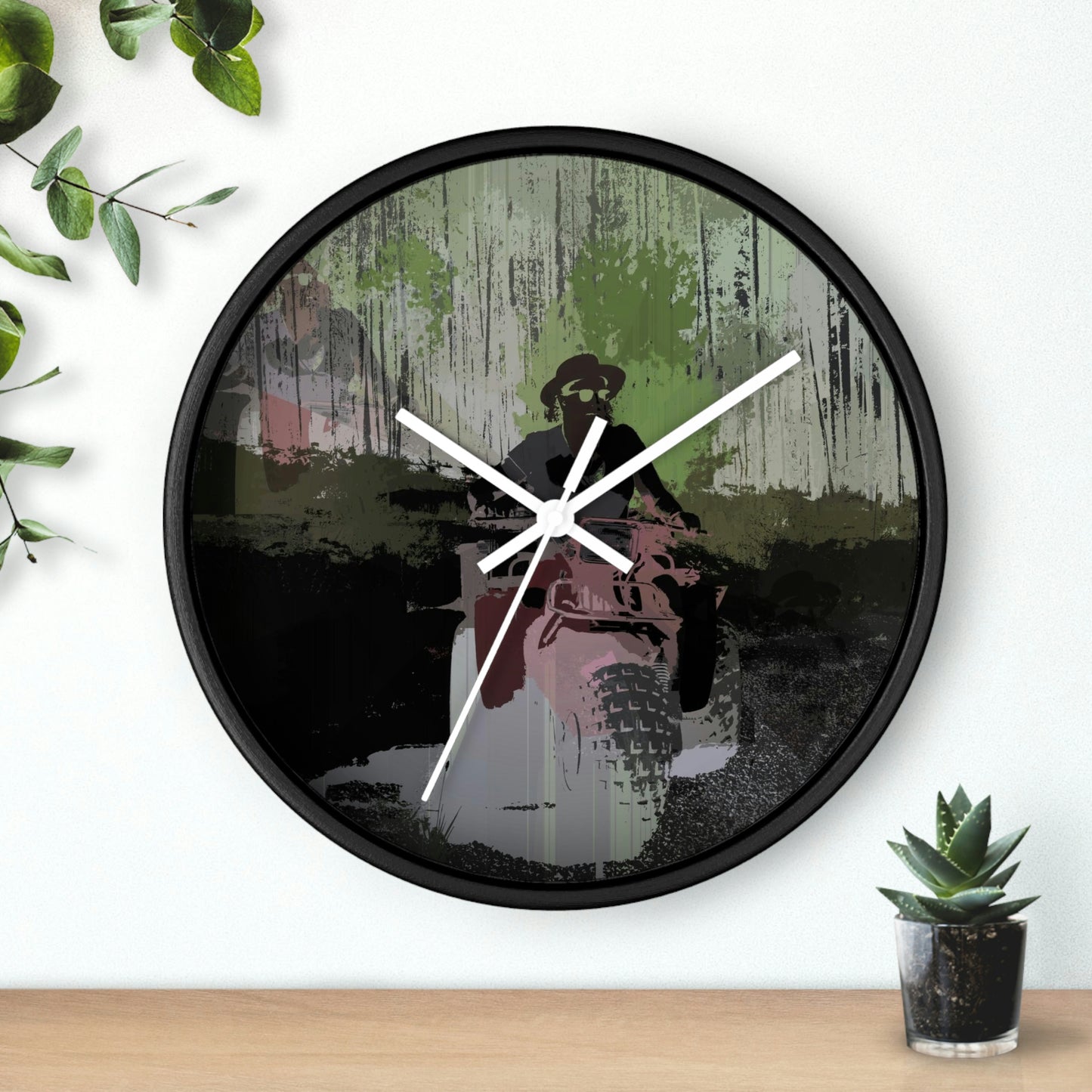 Wall clock ... 3-Wheeln' N' Groovin The Mountain Roads ... Central Idaho ... Original Works ...