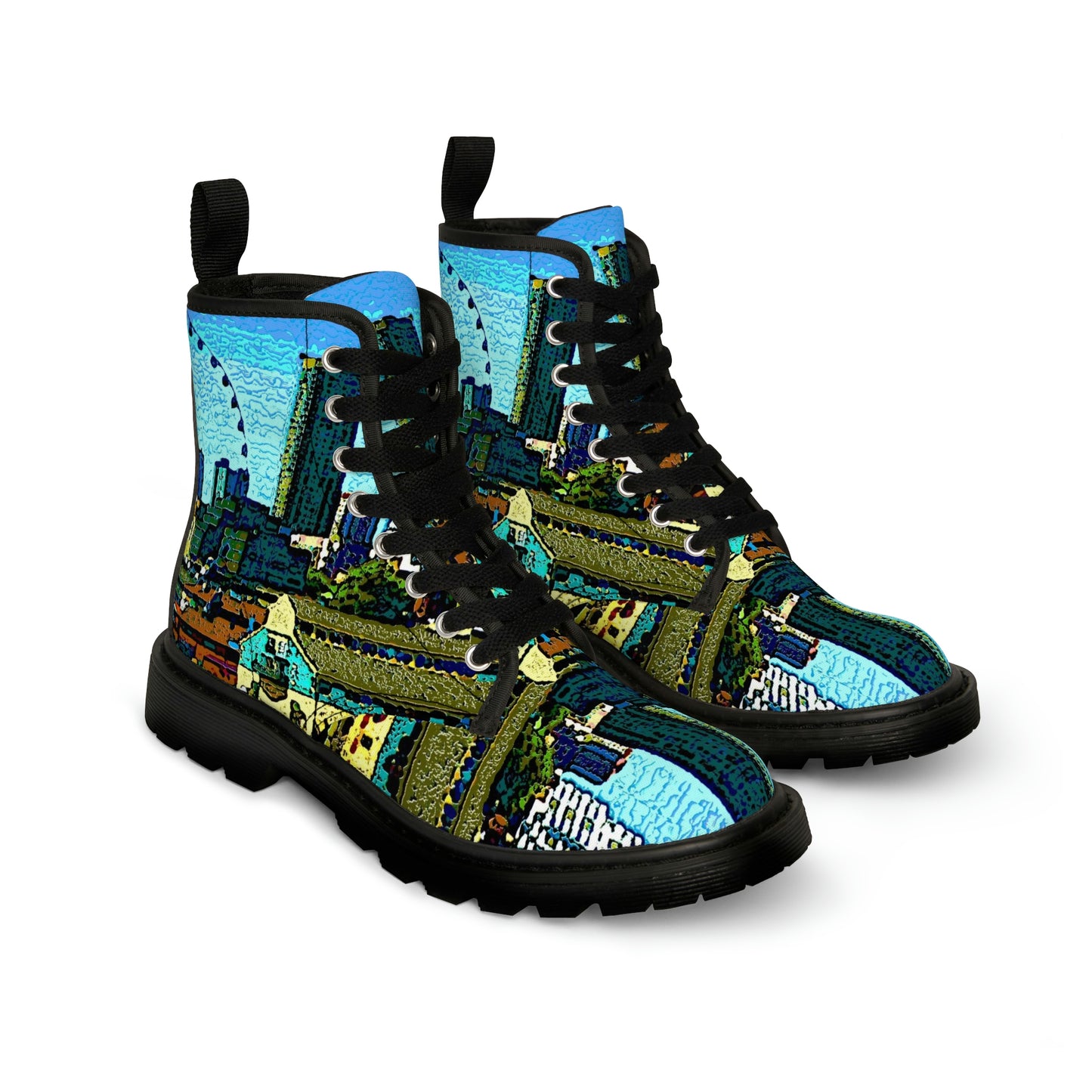 Men's Canvas Boots ... That Classic Wheel ... 'Seattle's Wheel' ... & An Old Classic Waterside Vendors ...  'Family Archives' ... Original Works ...