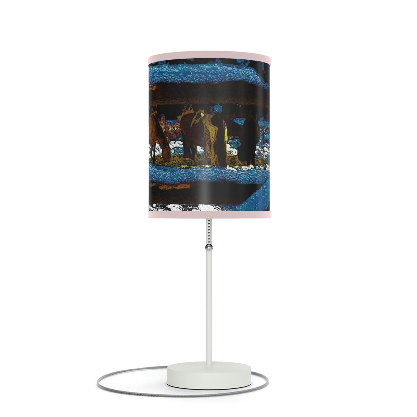 Lamp on a Stand, US|CA plug ... Corraled Horses In Winter ... Central Idaho, 5,600 Ft. Elevation