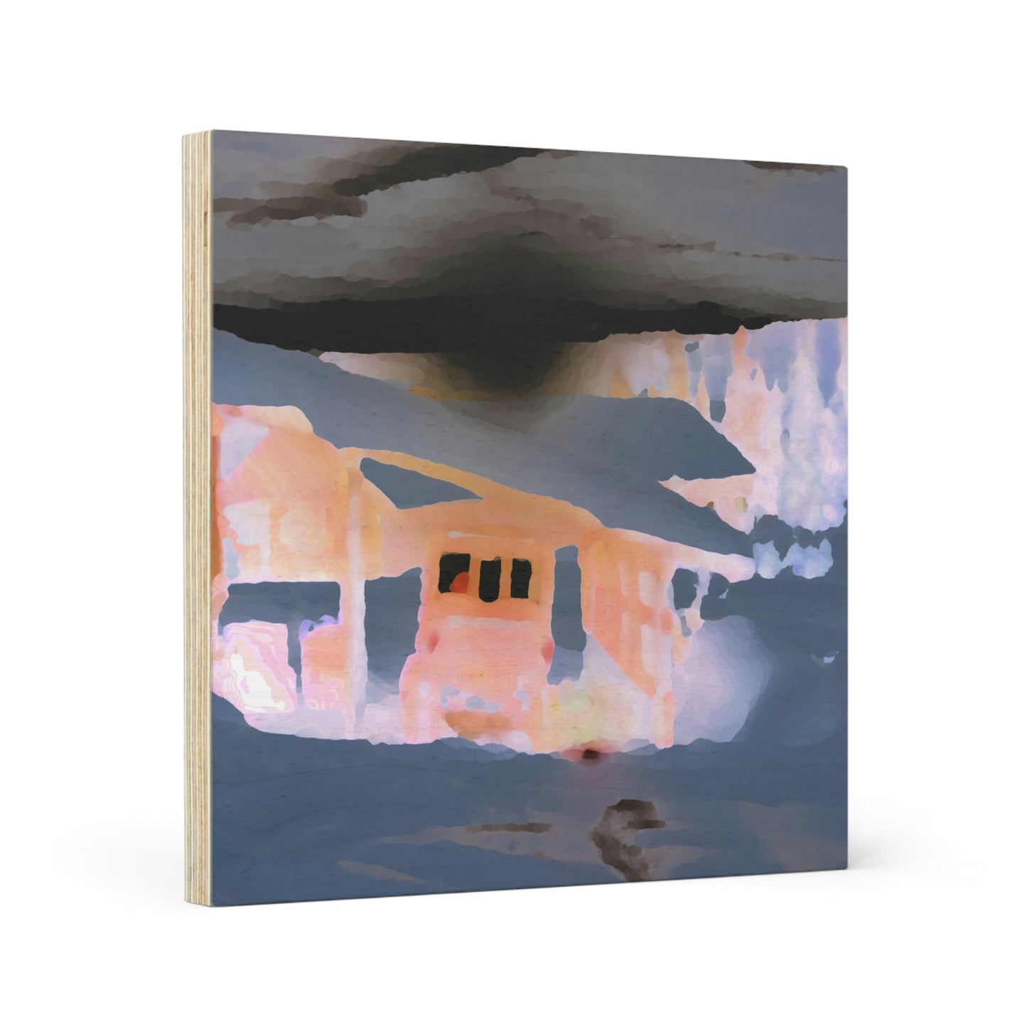 Wood Canvas ... Sunrise: 26Dec22, Boxing Day ... Color Inversion-Oilification-Cartooning-Embossing ...