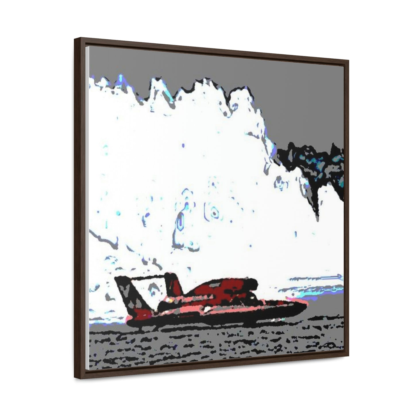 Gallery Canvas Wraps, Square Frame ...  Seattle Columbia Cup On Lake Washington ... "Dave Wilcox Heads For The Win" ... Associate Gift-Photo ... Original Works ...