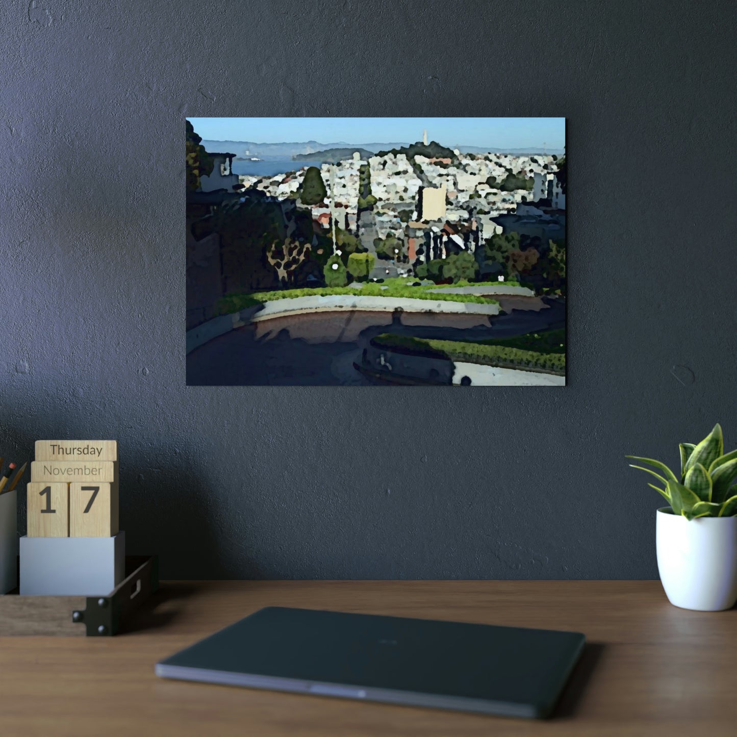 Aluminum Composite Panels ... "A Very Curvy Road With Outstanding Views" ... 'Keep You Eyes On The Road!' ... Lombard St, SF, California ... Family Archives (Father) ... Original Works ...