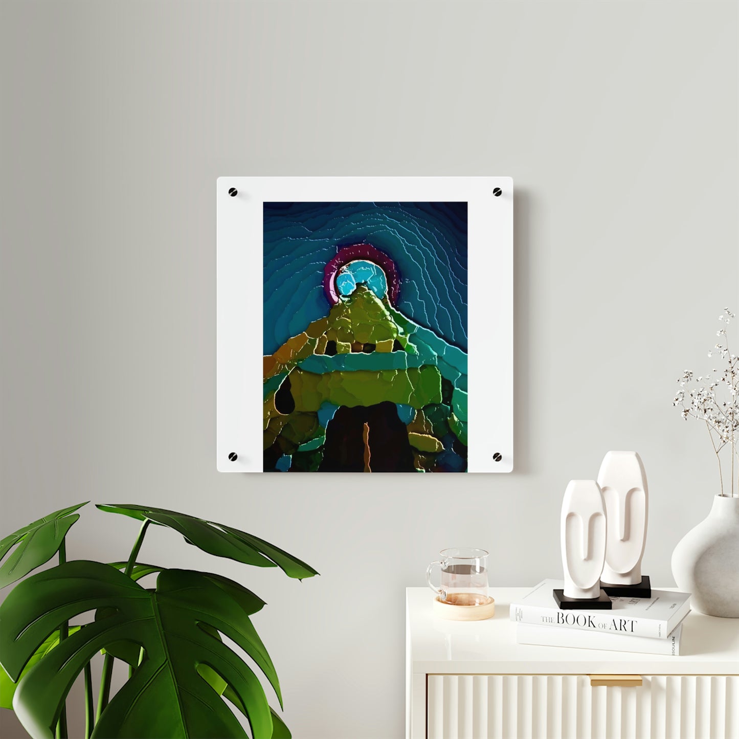 Acrylic Wall Art Panels ... "Seattle's World Fair" ... Below Space Needle 'Looking Up' ... On A Very Rainy Morning (Father's Family Photo). ... Original ...