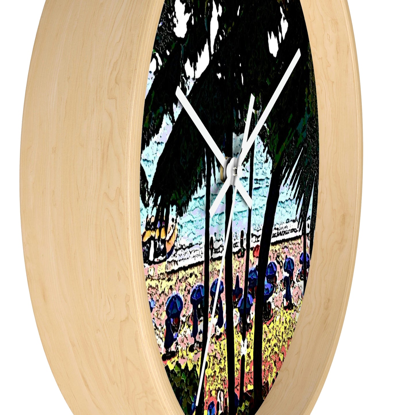 Wall Clock ... "A Beautiful Beach Amongst The Palms" ... The Outrigger Waikiki, Honolulu, Oahu ... Original Works ...